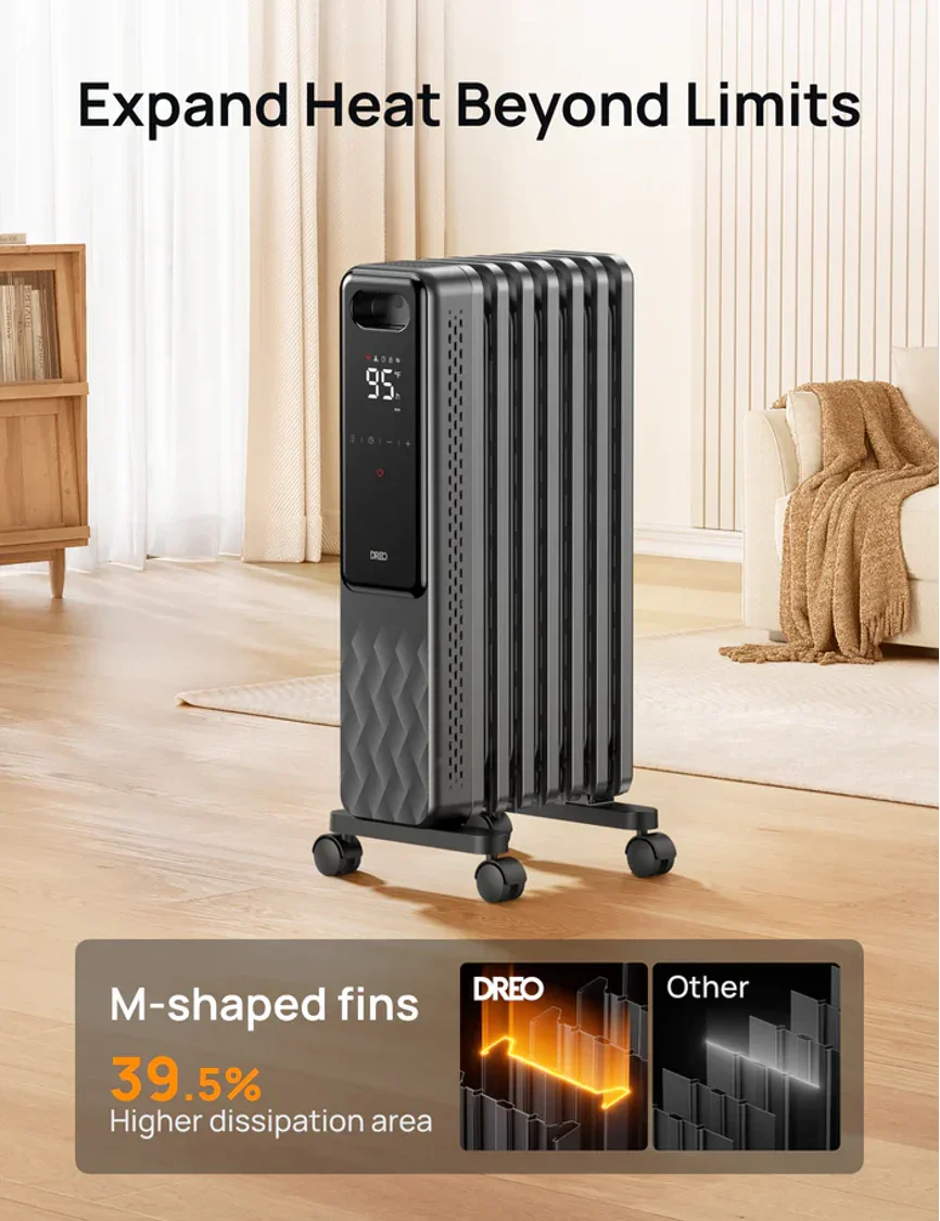 Introducing the Ultimate Electric Oil Heaters - Your Solution for Efficient Warmth with Timer Control - DREO