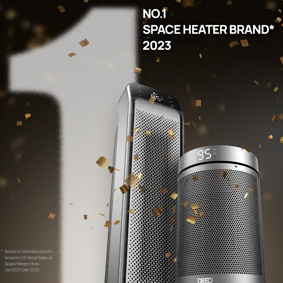 DREO is the NO.1 space heater brand in the U.S.