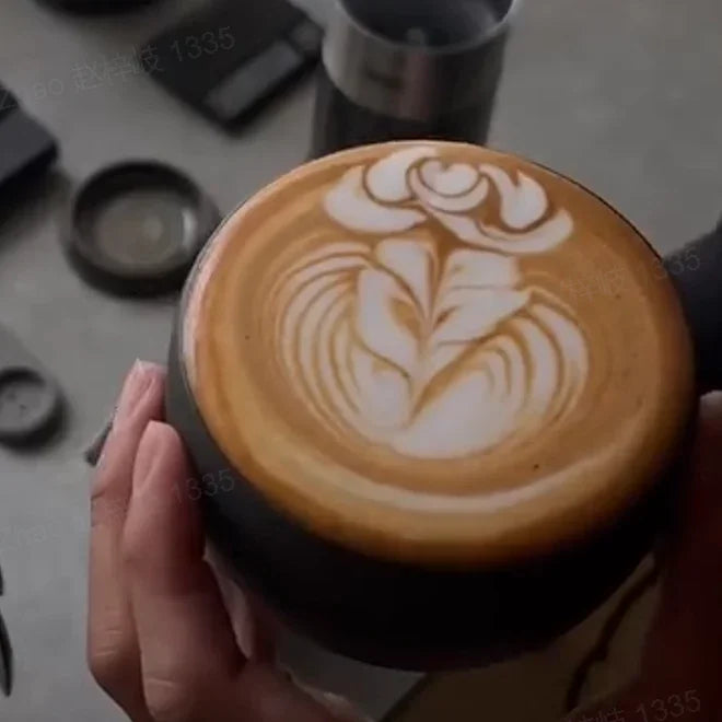 Elegant Rose Petal Latte Art - DREO