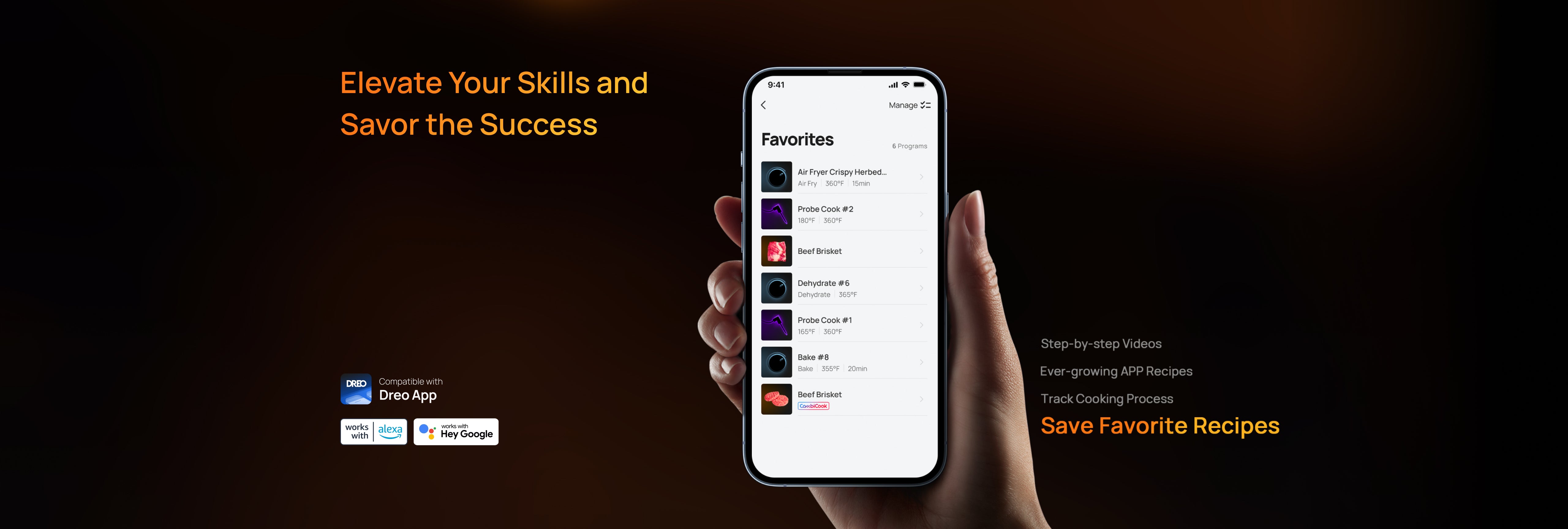 save favorite recipies with app