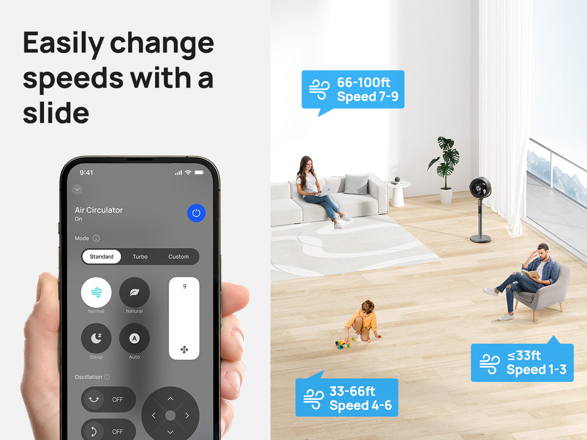 Easily change speeds with a slide