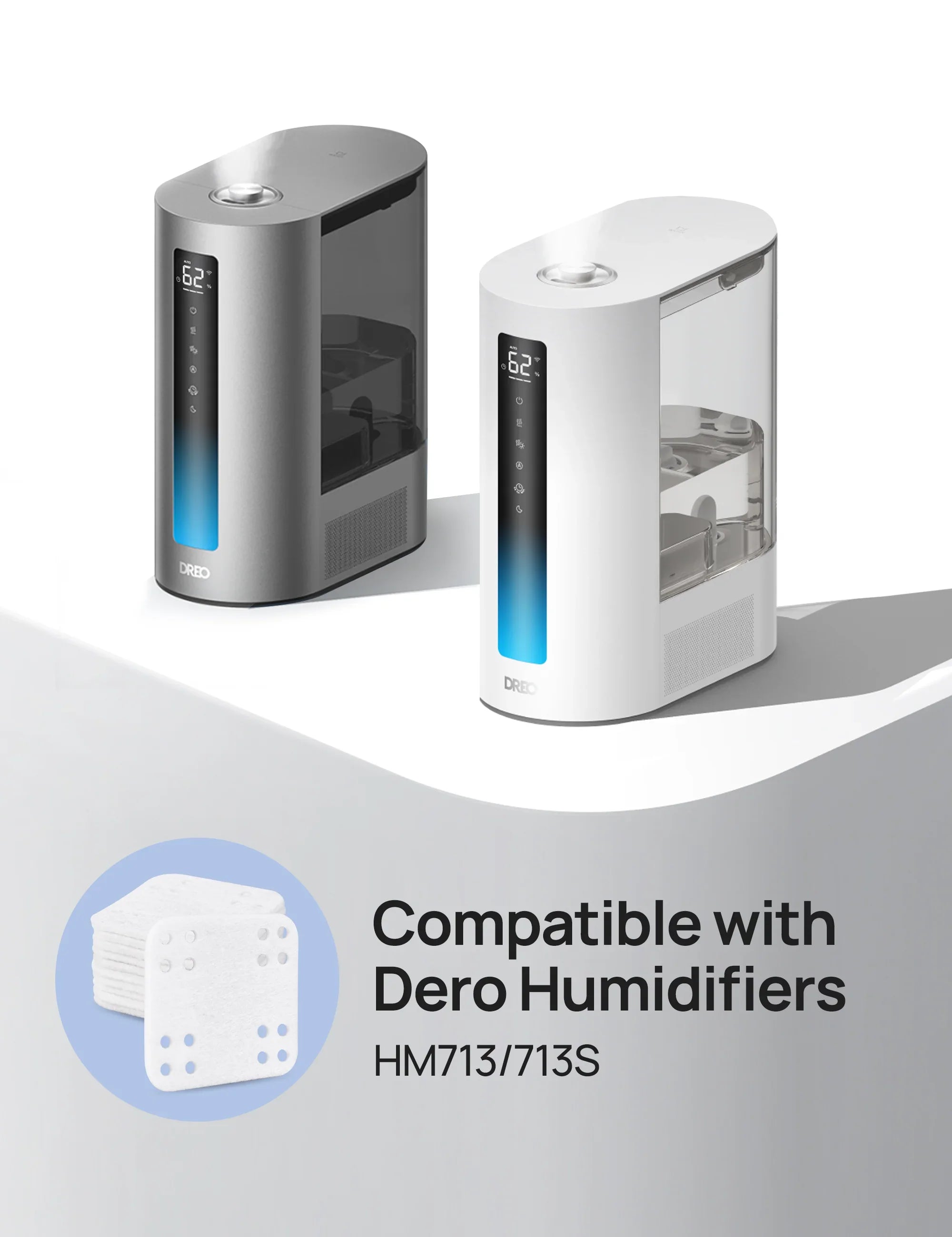 Mineral Absorption Pads for Humidifiers - 16-Pack - DREO