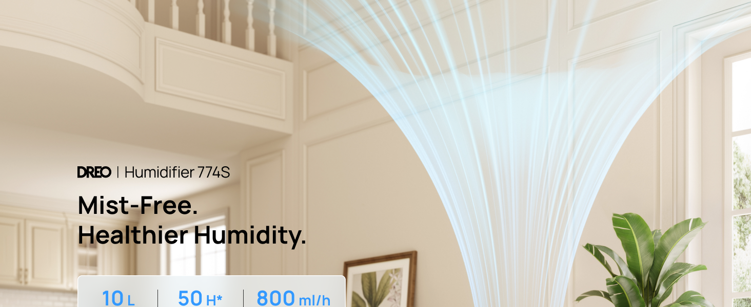 Mist-Free.
Healthier Humidity.