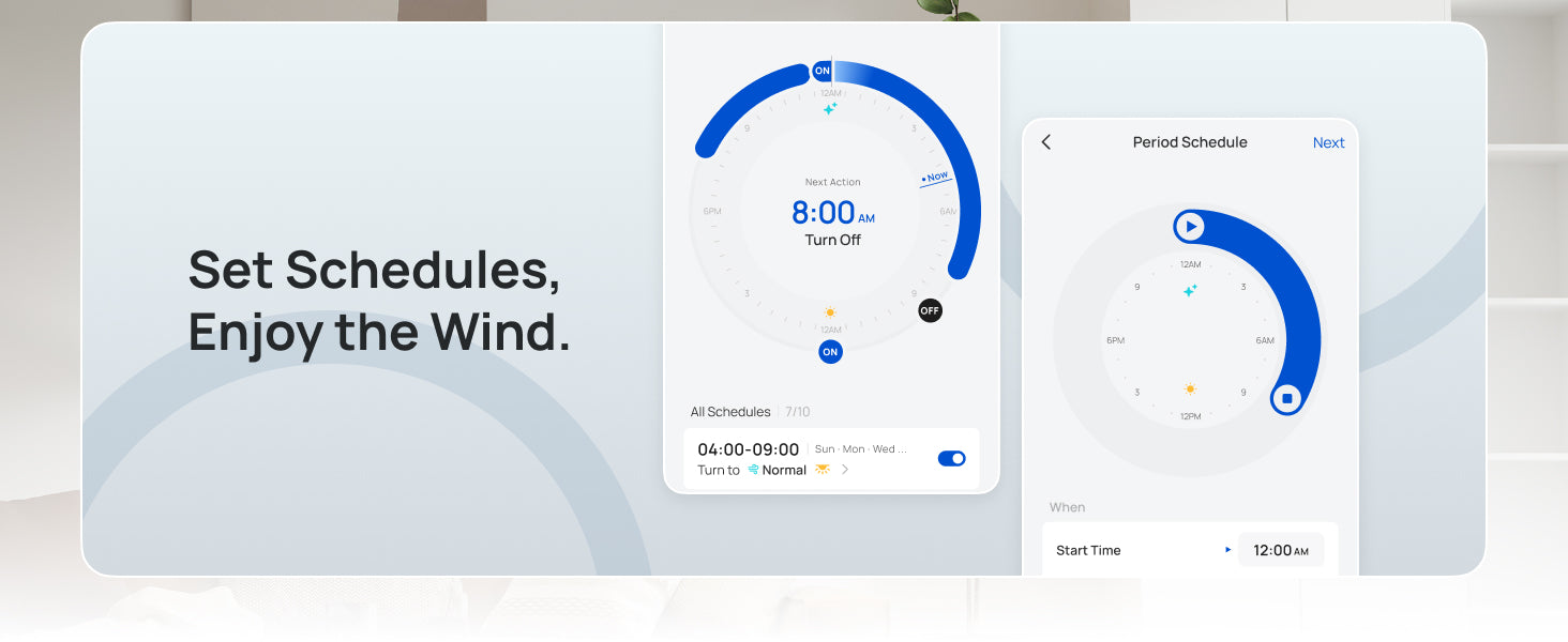 Set Schedules, Enjoy the Wind.