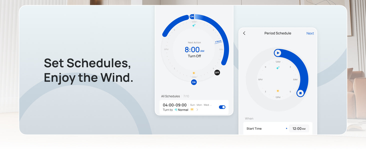 Set Schedules,
Enjoy the Wind.