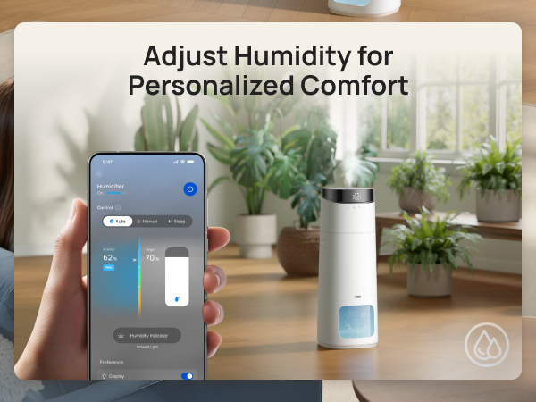 Adjust Humidity for
Personalized Comfort