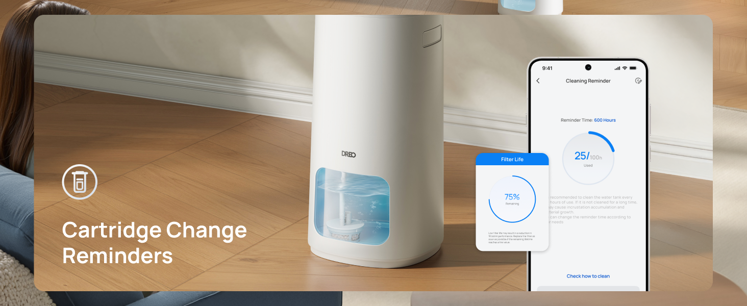 Cartridge Change
Reminders