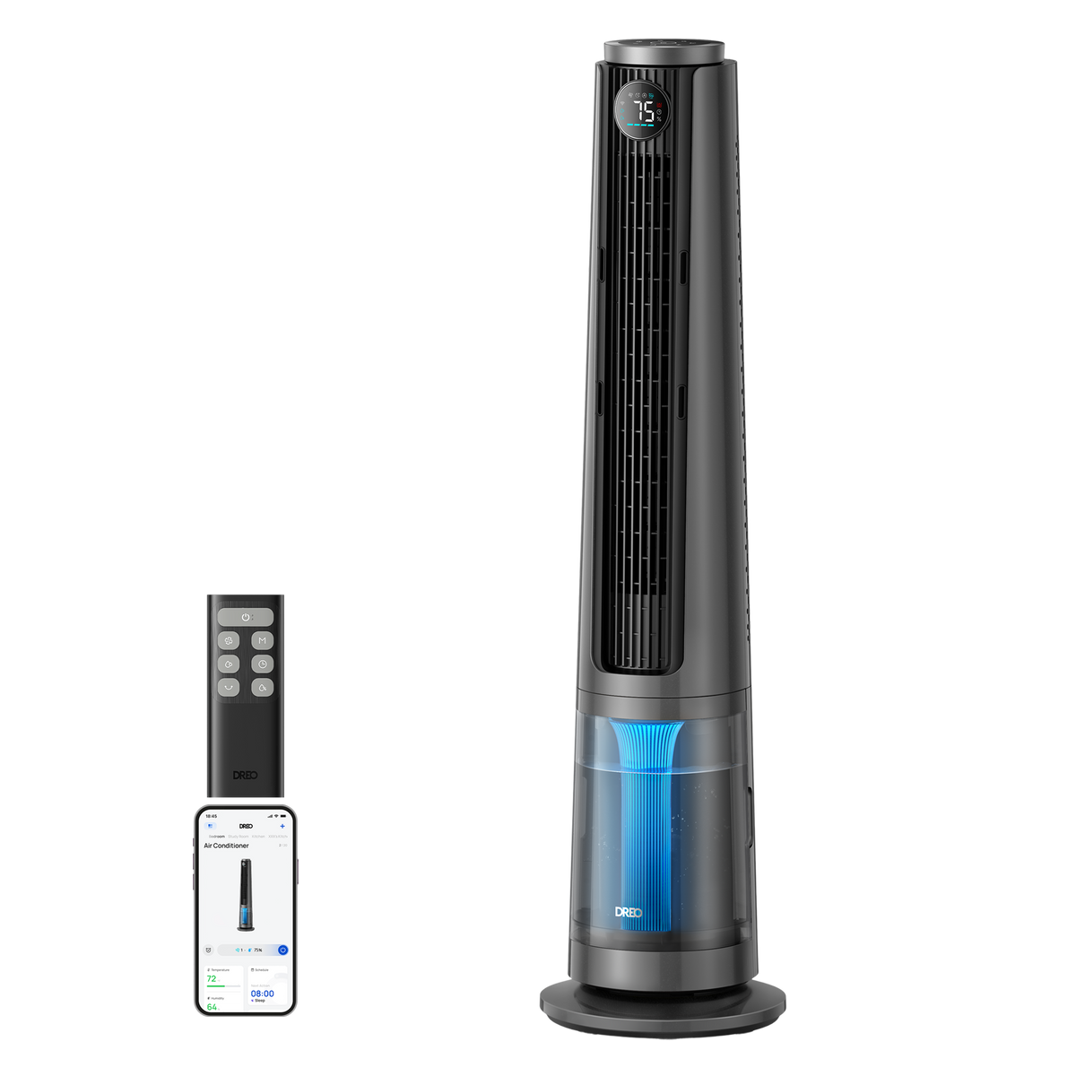 DREO TurboCool™ 765S Misting Fan | 34 ft/s Airflow & 6L Tank