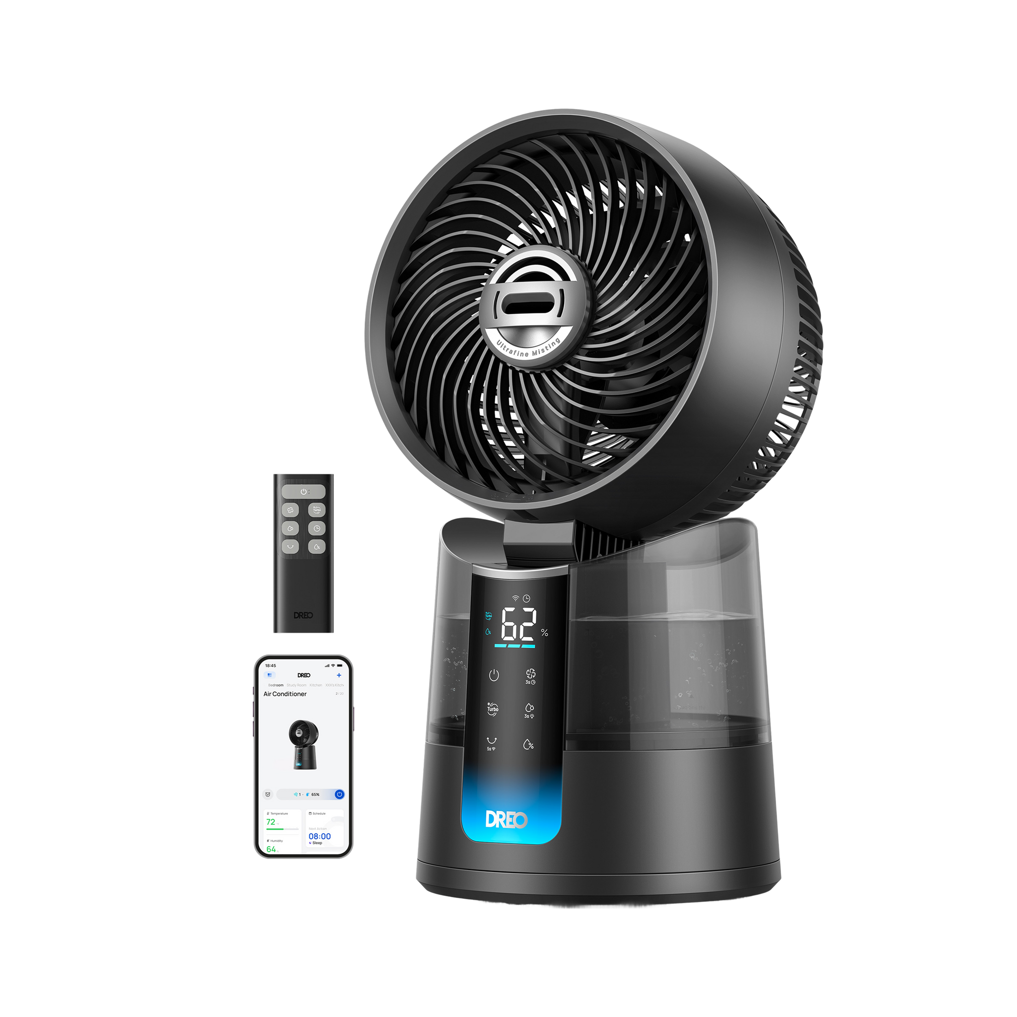 DREO TurboCool™ Misting Fan 516S | 3-in-1 Fan, Mister & Humidifier