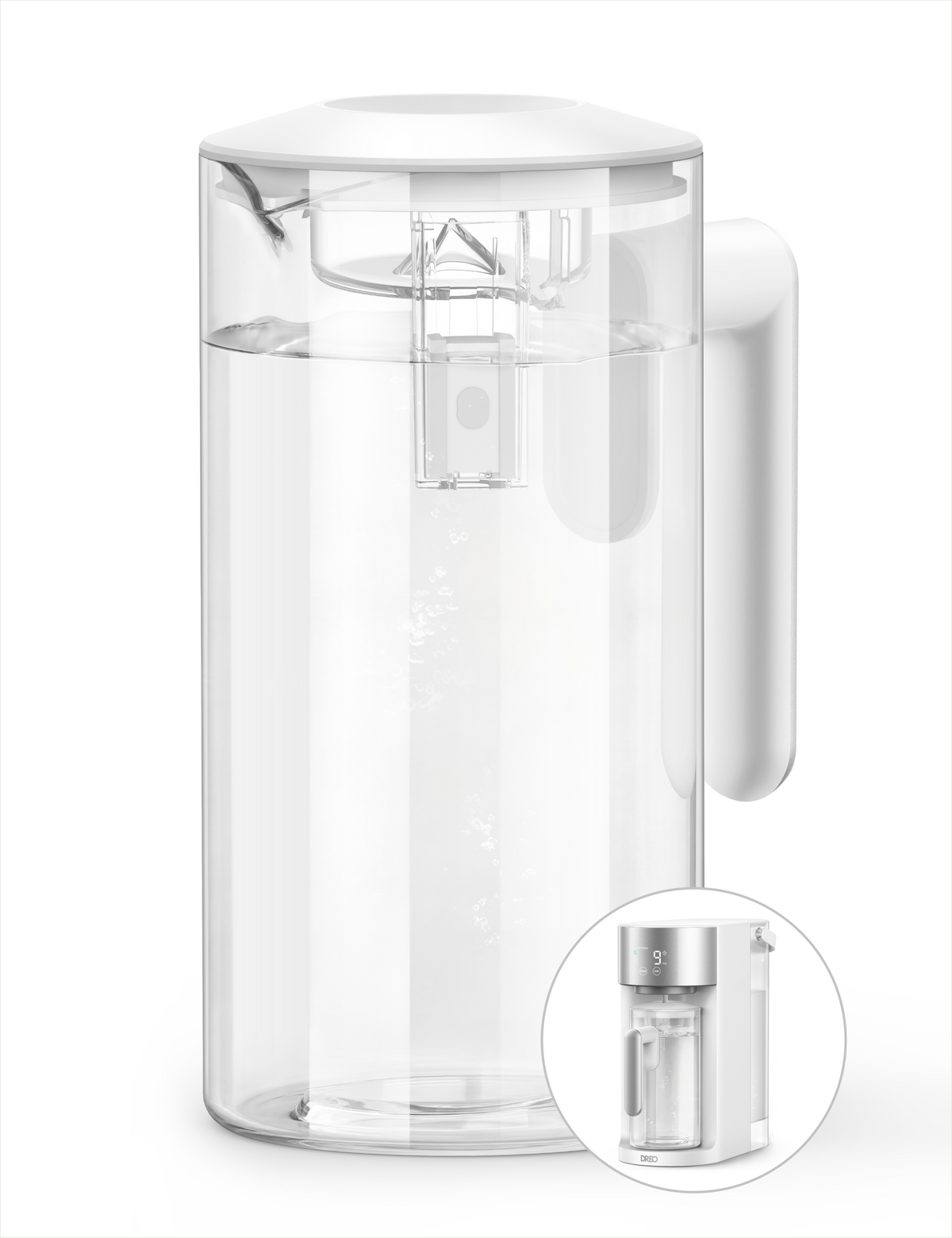 DREO RO Autofill Glass Pitcher for Water Filter 112(S)/113(S)/114(S)/115(S)