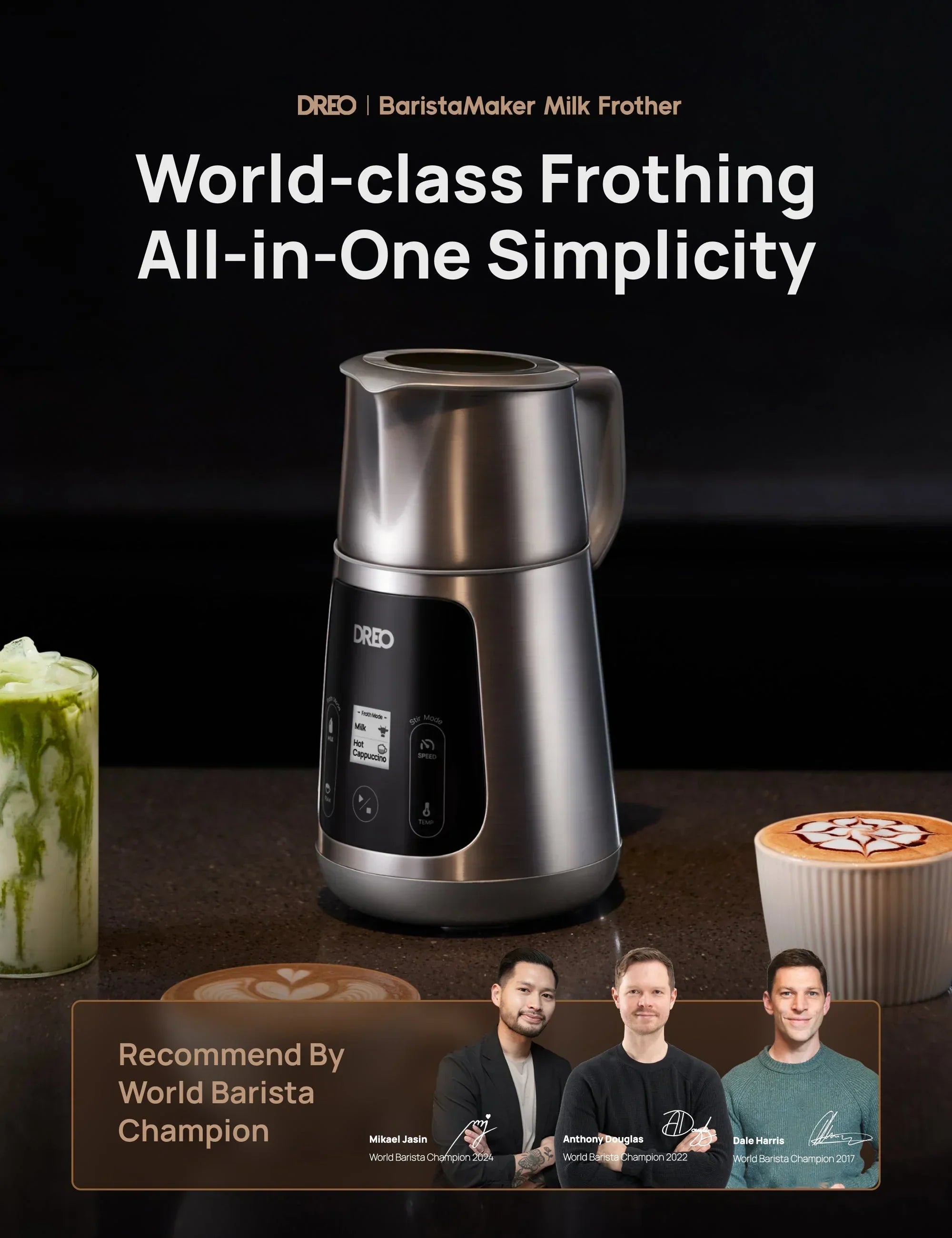 BaristaMaker Milk Frother - DREO