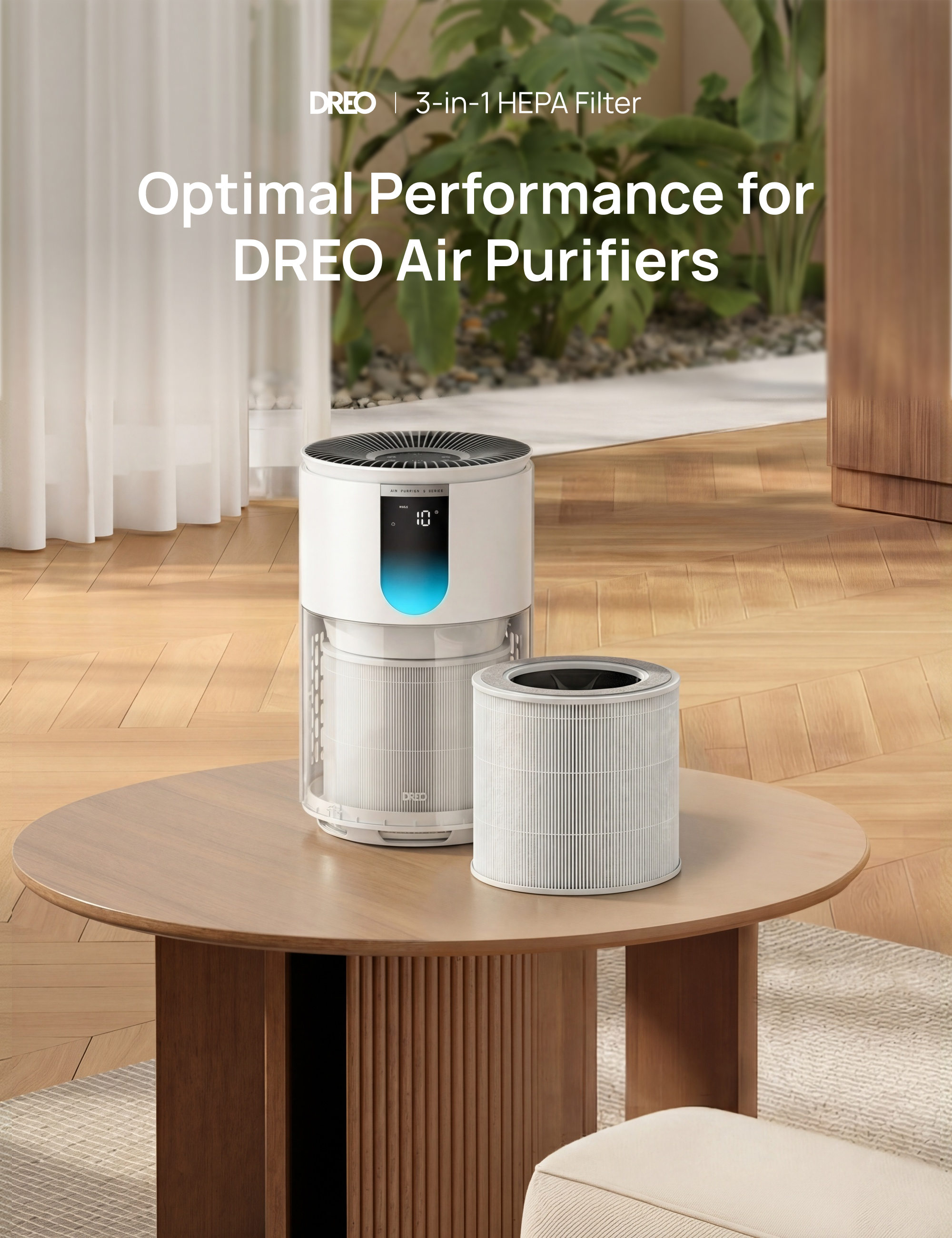 Air Purifier 3-in-1 HEPA Filter For 539