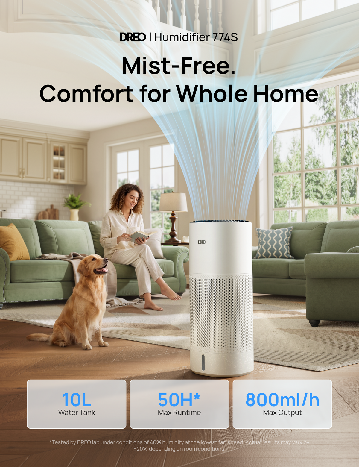 Smart Humidifier 774S 10L & RO Water Filter 113