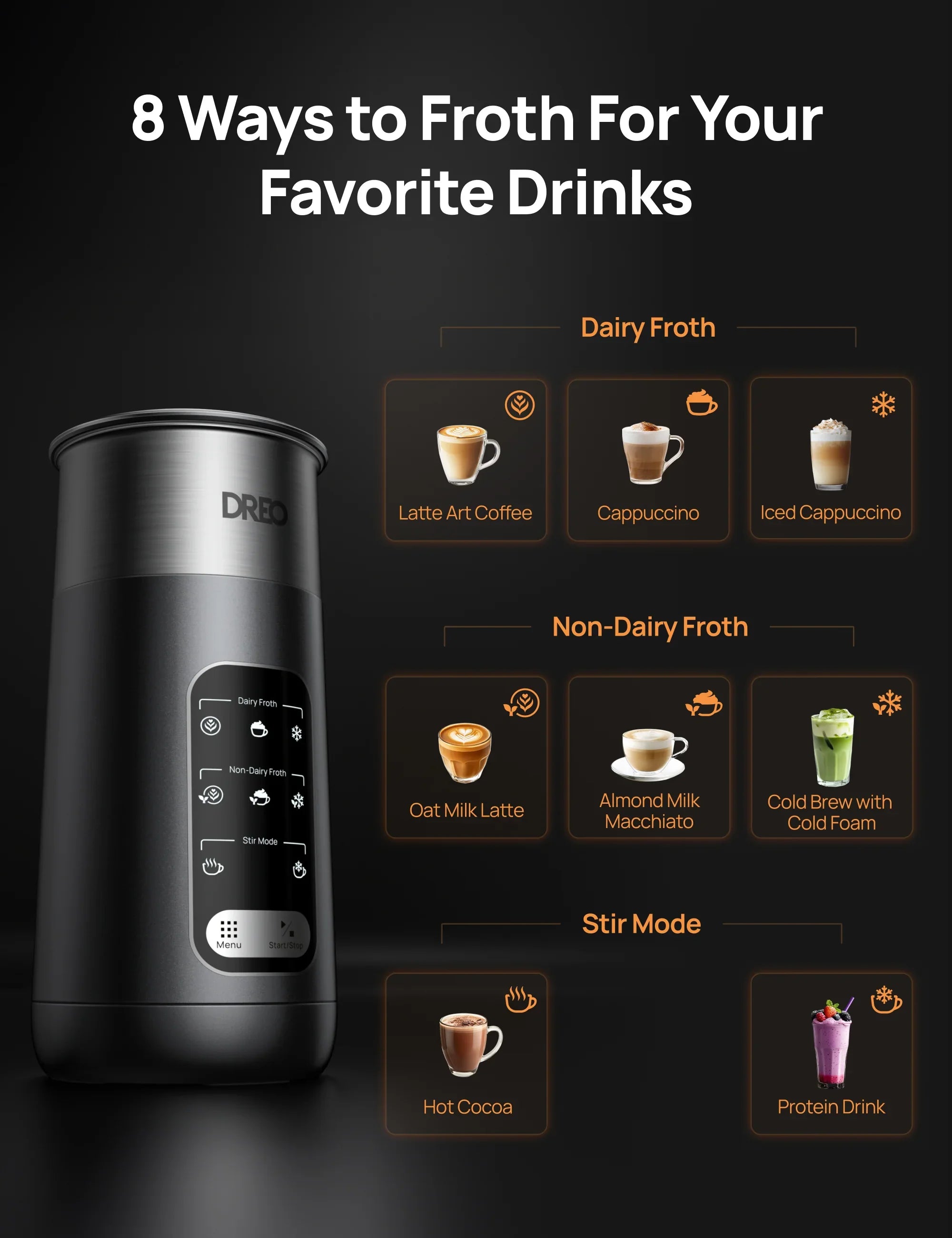 BaristaMaker Milk Frother Air - DREO