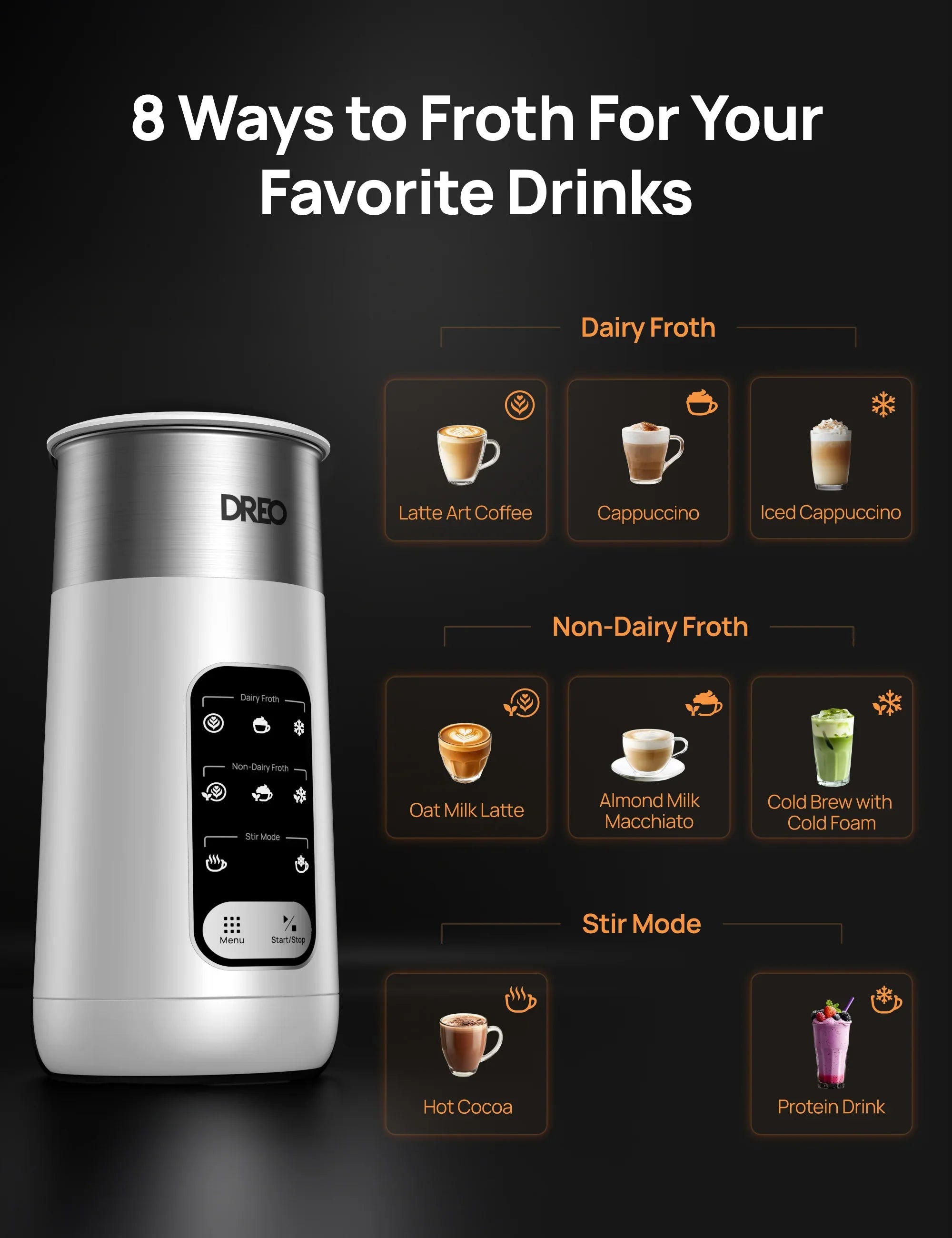 BaristaMaker Milk Frother Air - DREO