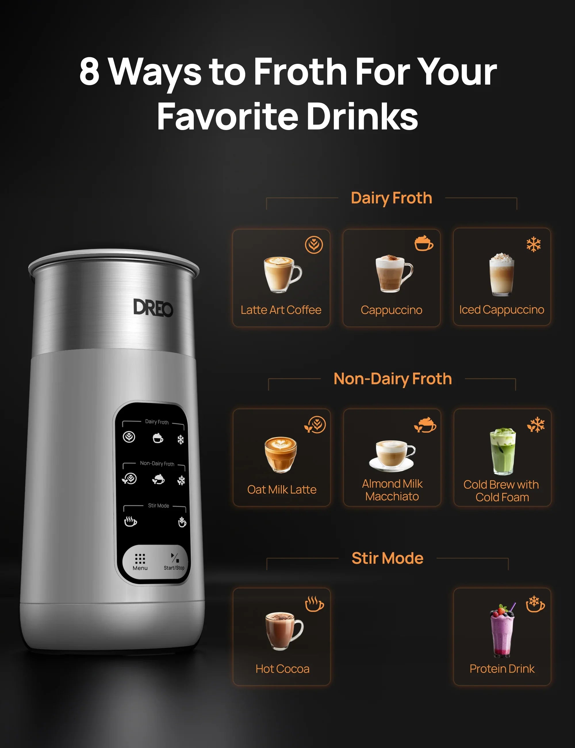 BaristaMaker Milk Frother Air - DREO