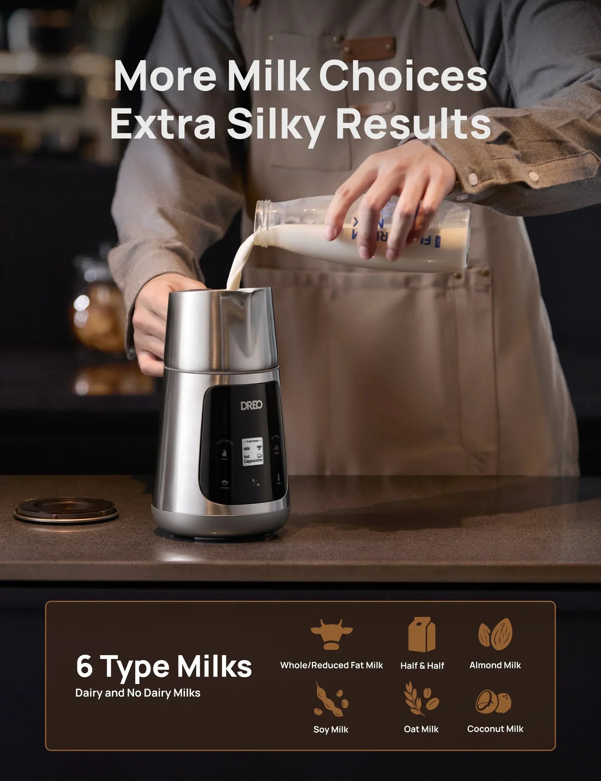 BaristaMaker Milk Frother - DREO