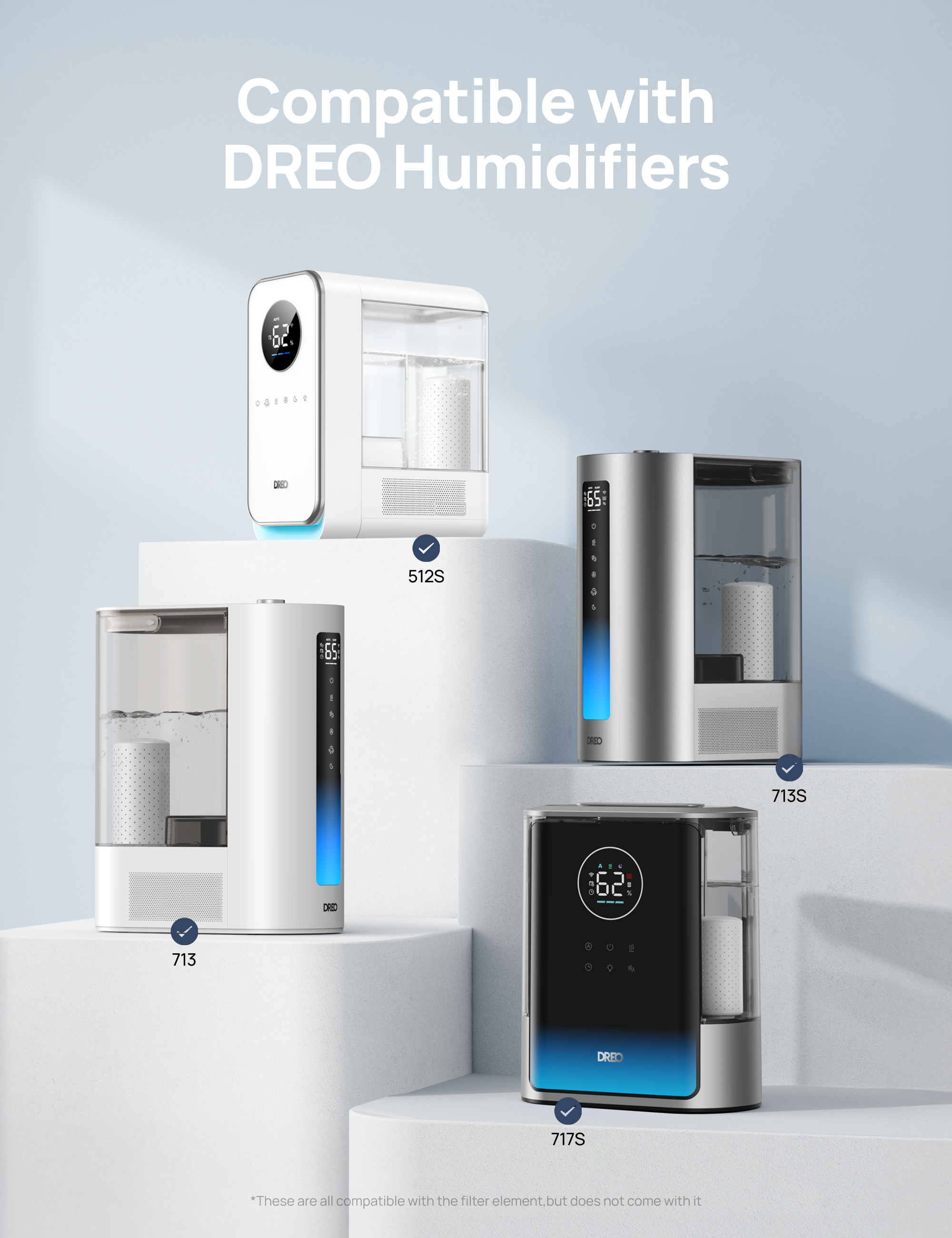 Compatible with
DREO Humidifiers