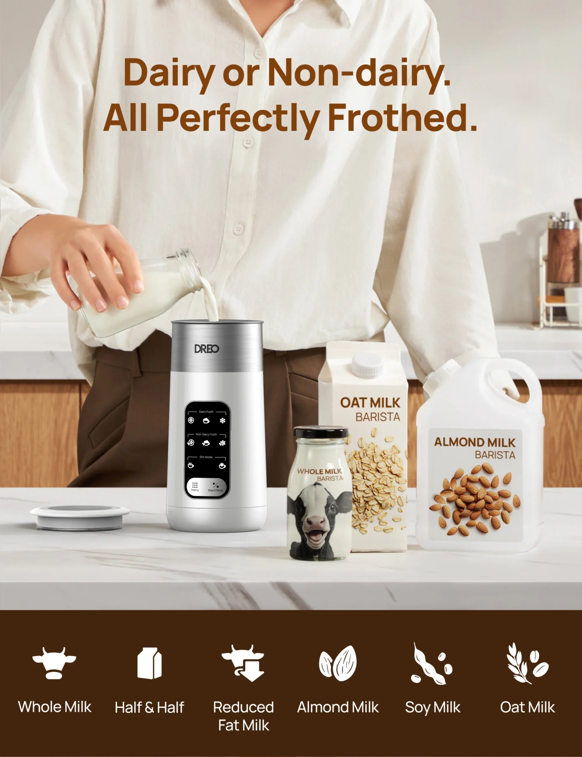 BaristaMaker Milk Frother Air - DREO