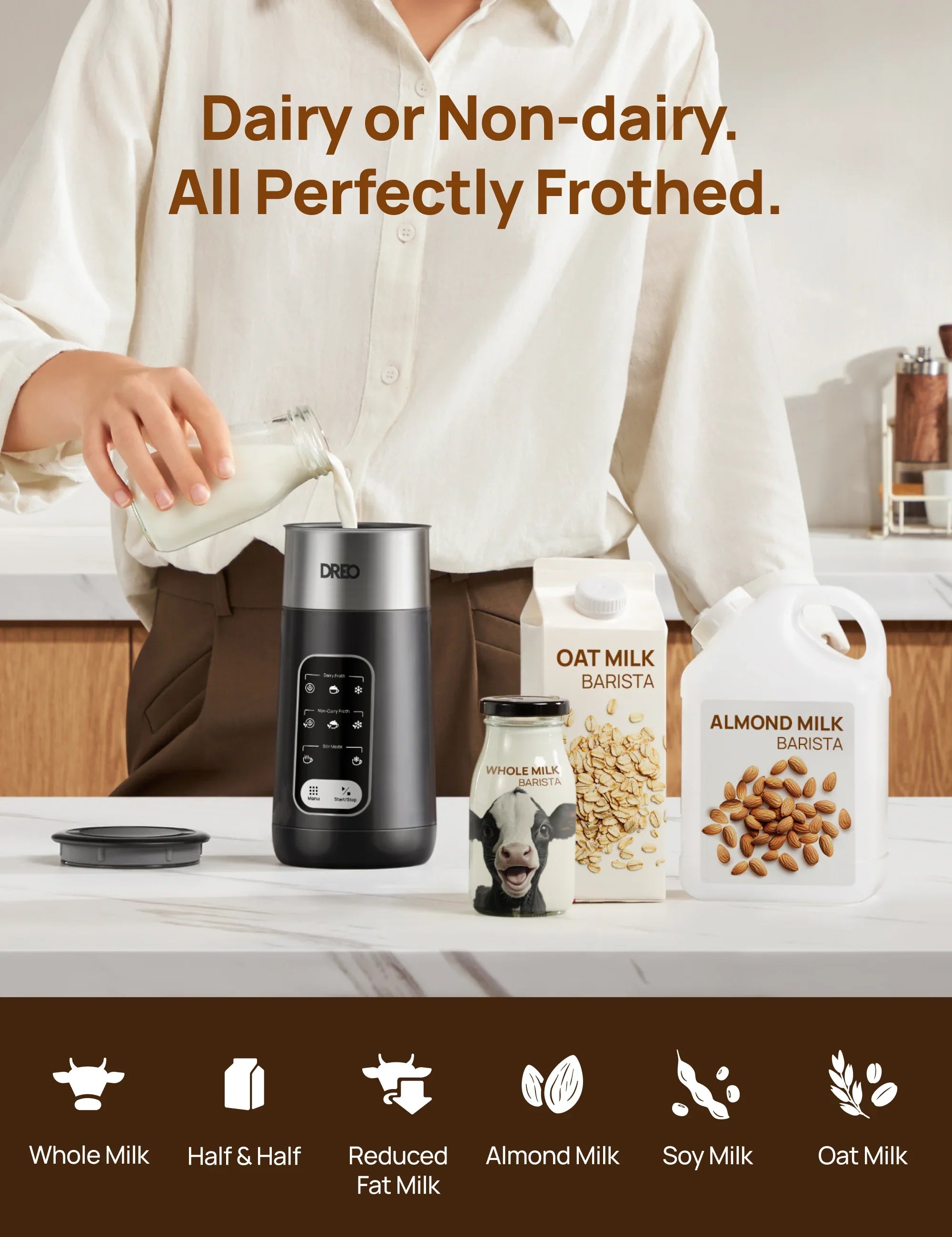 BaristaMaker Milk Frother Air - DREO