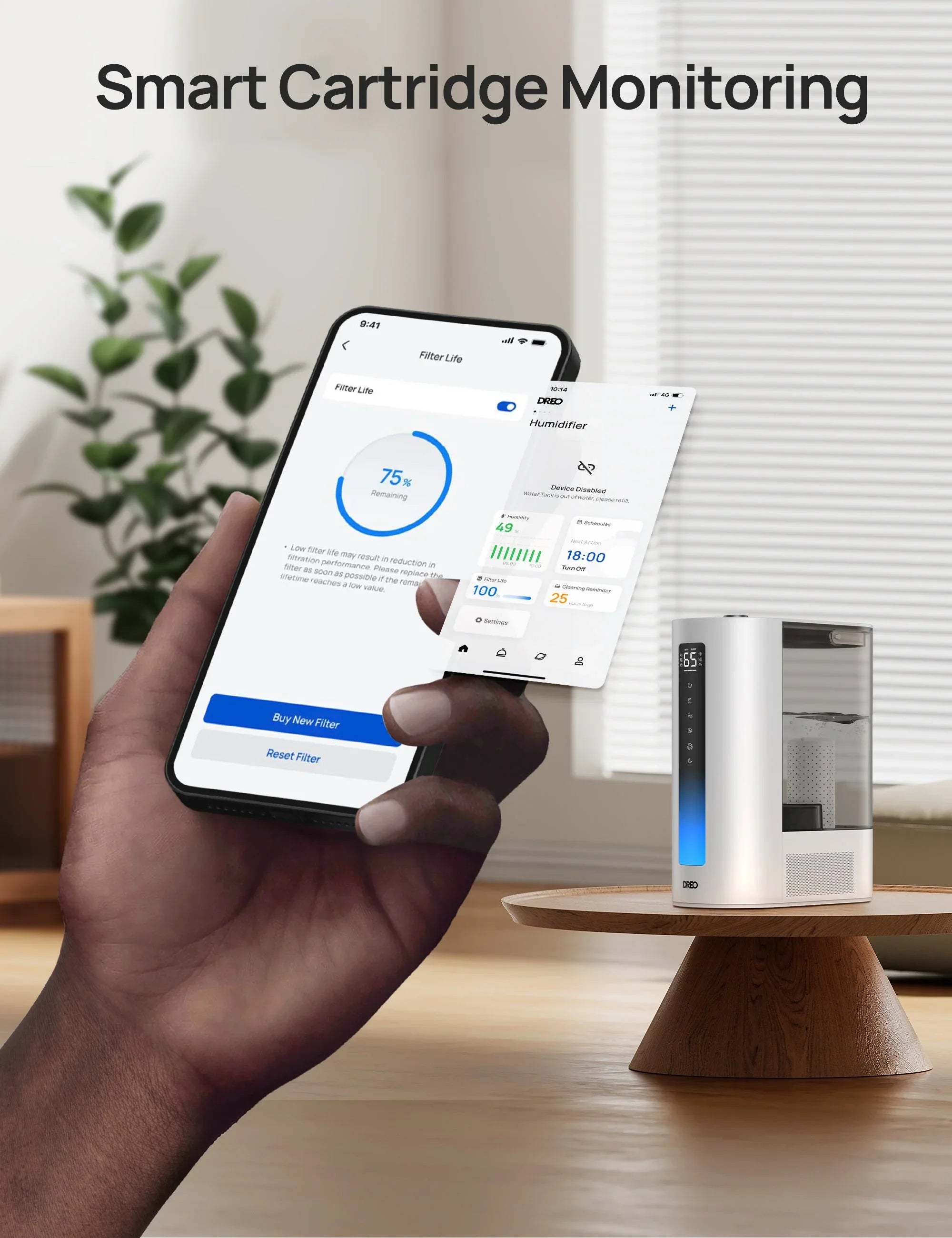 Demineralization Cartridge for Humidifiers - 3-Pack, Compatible with Dreo Humidifiers HM512S/713/713S/717S - DREO