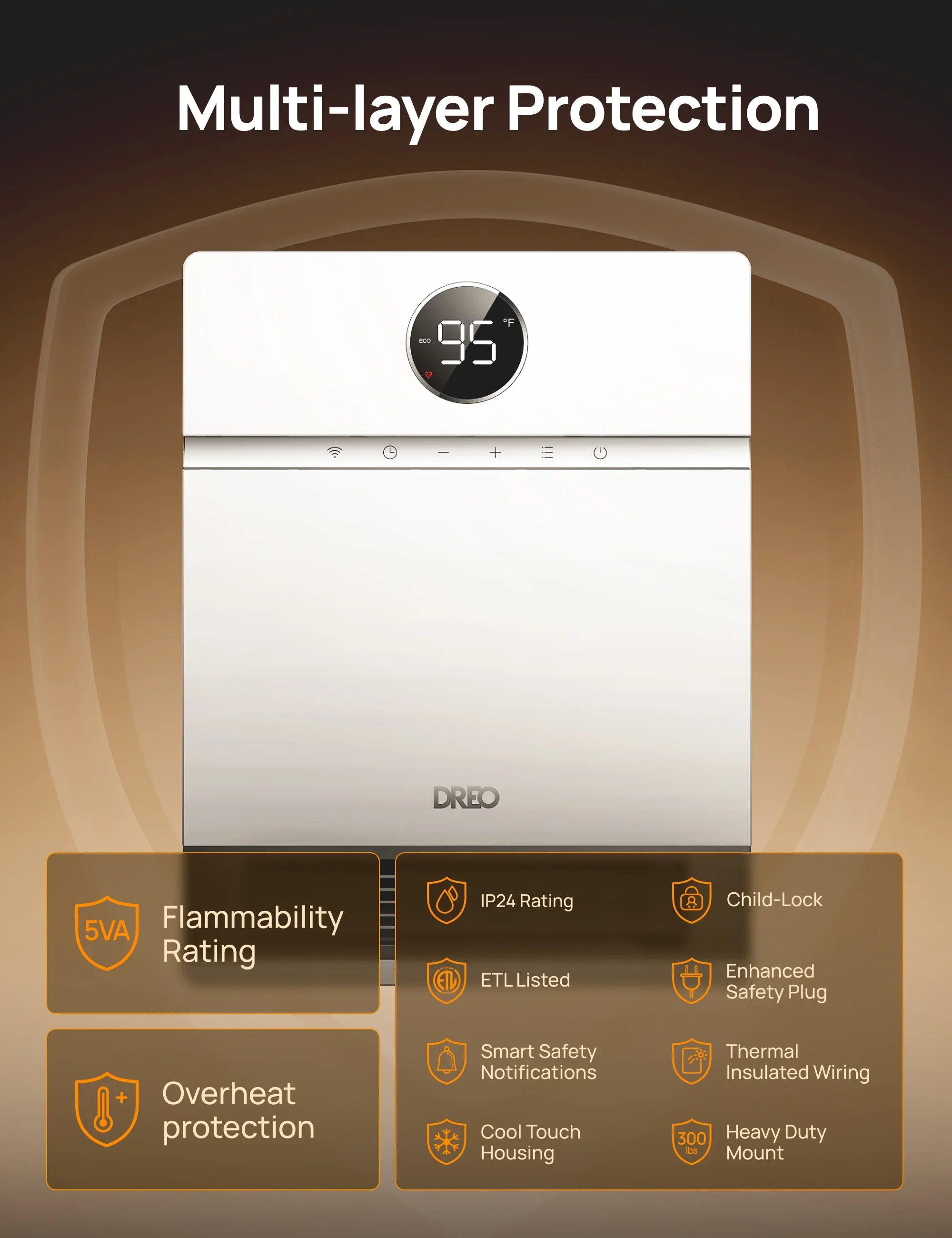 Smart Wall-mounted Heater WH517S - DREO