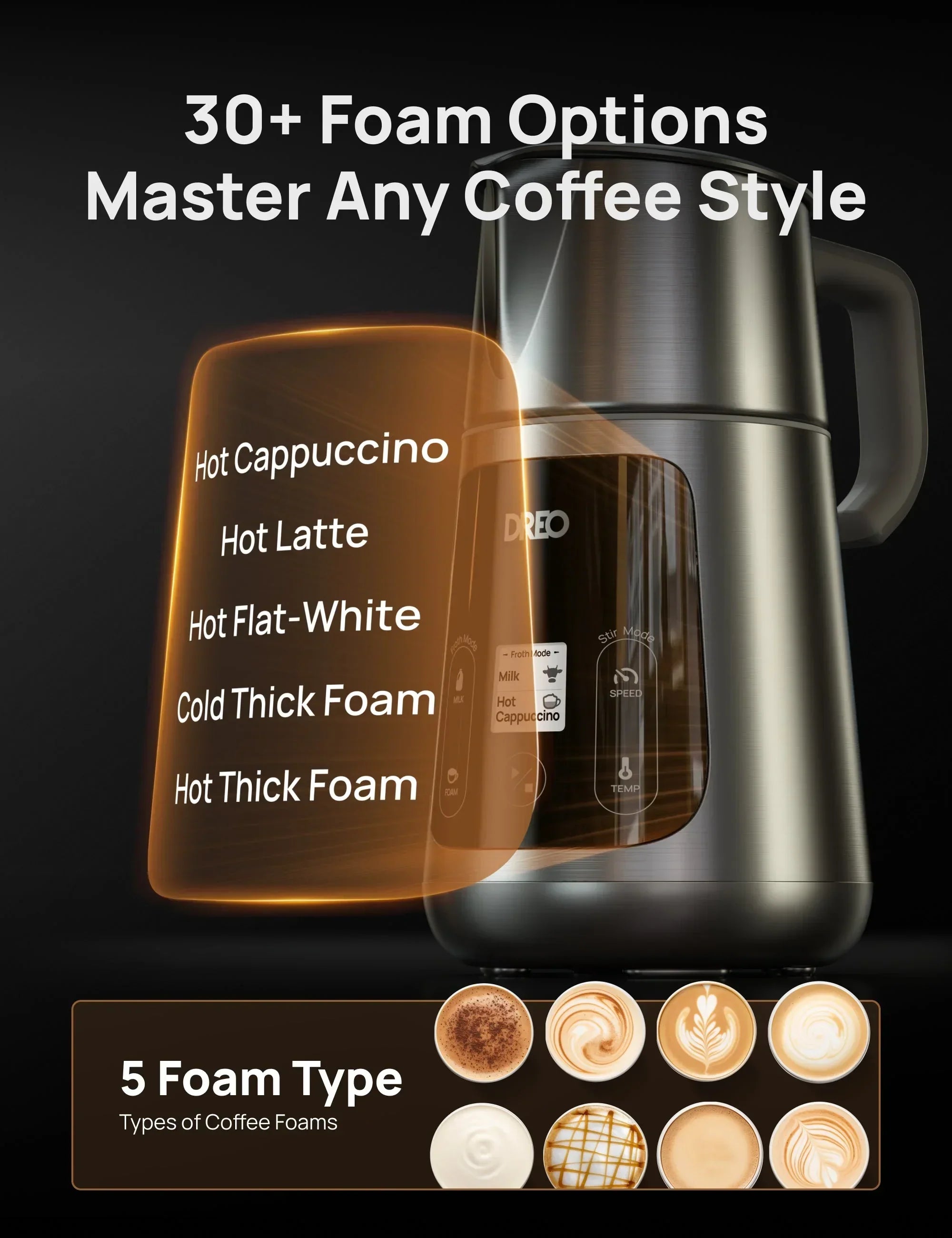 BaristaMaker Milk Frother - DREO