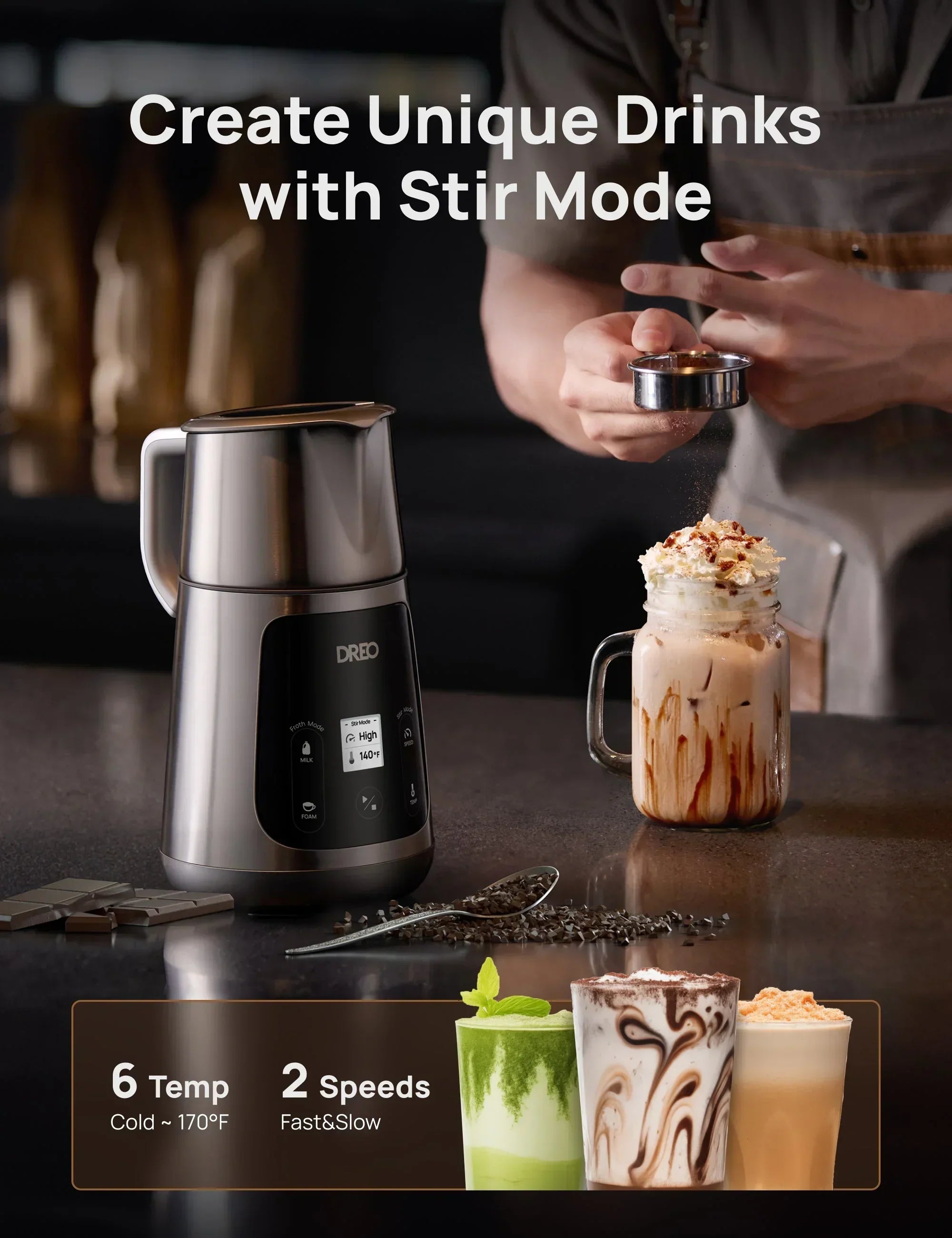 BaristaMaker Milk Frother - DREO
