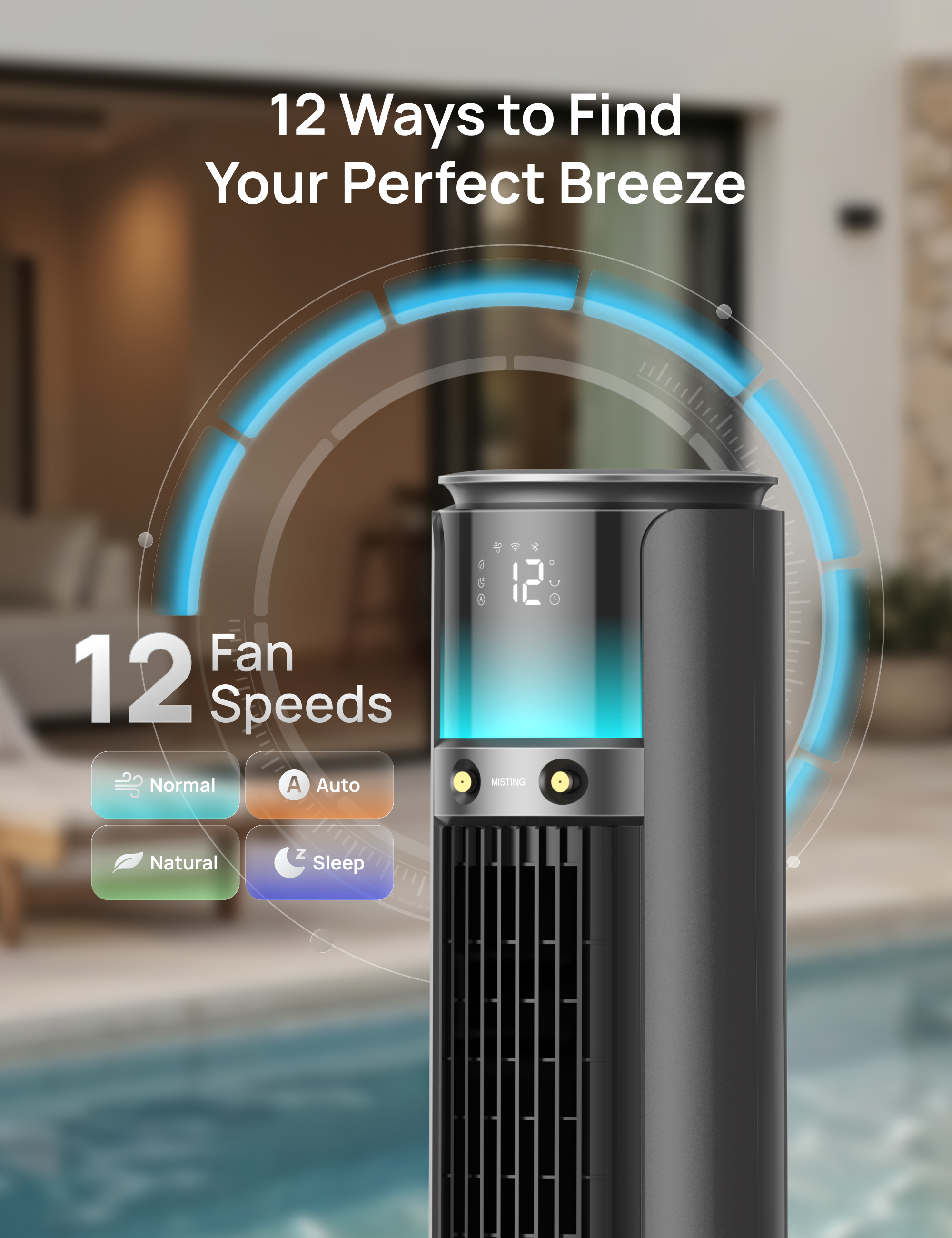 TurboCool™ Outdoor Misting Fan 711AS