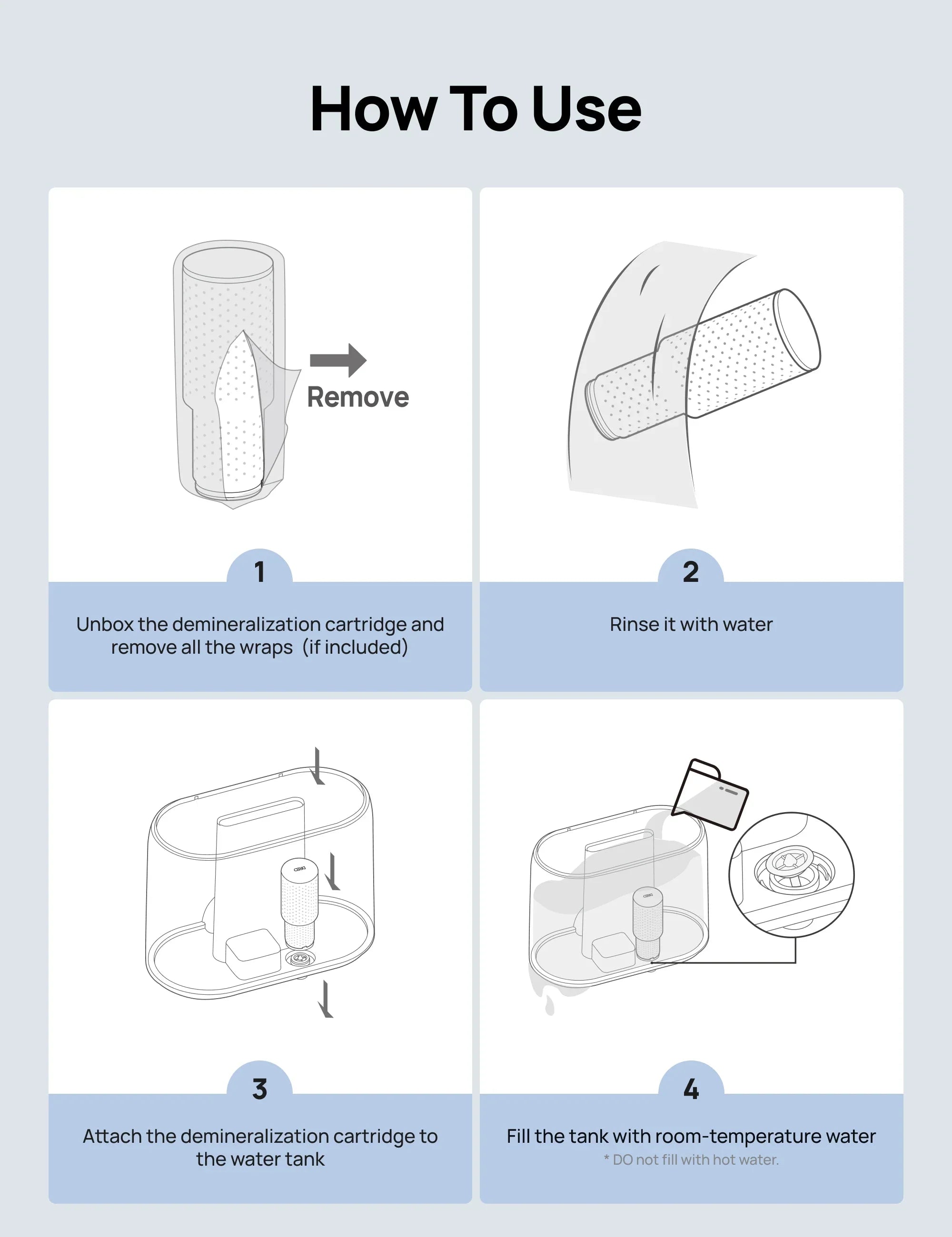 Demineralization Cartridge for Humidifiers - 3-Pack,Compatible with Dreo Humidifiers HM311/311S/524/524S/306 - DREO