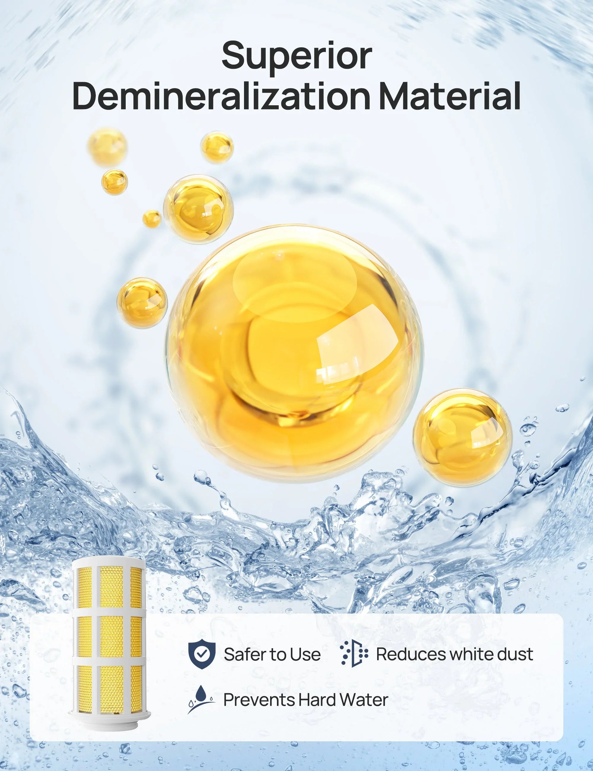 Demineralization Cartridge for Humidifiers - 3-Pack, Compatible with Dreo Humidifiers HM512S/713/713S/717S - DREO