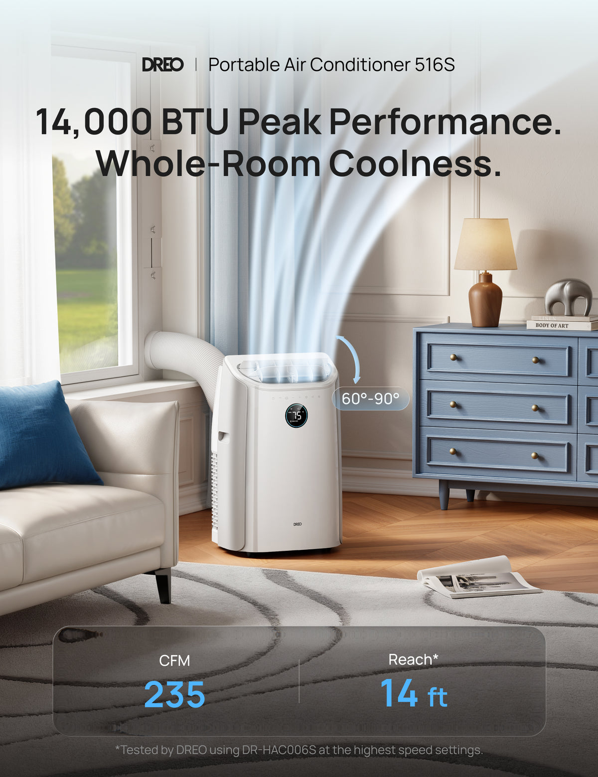 Smart Air Conditioner 516S 14000 VTU Peak whole-room coolness