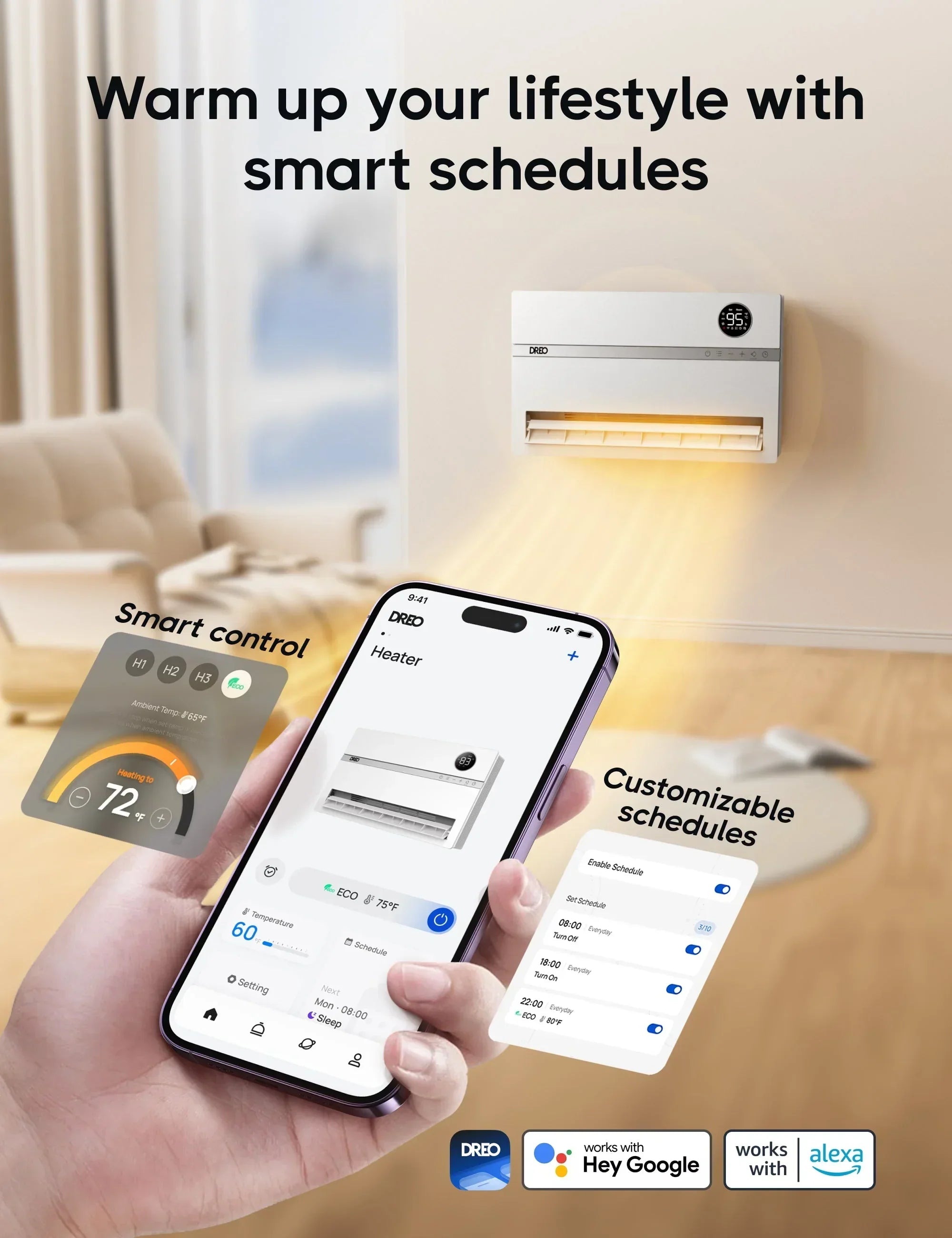 Smart Wall-mounted Heater WH719S - DREO