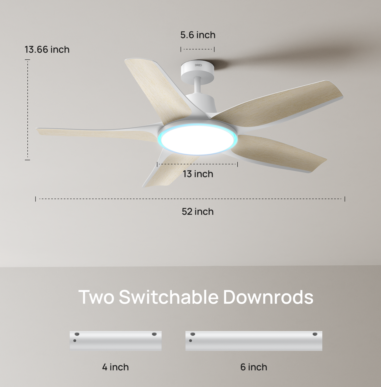 Measure the Ceiling Fan Size