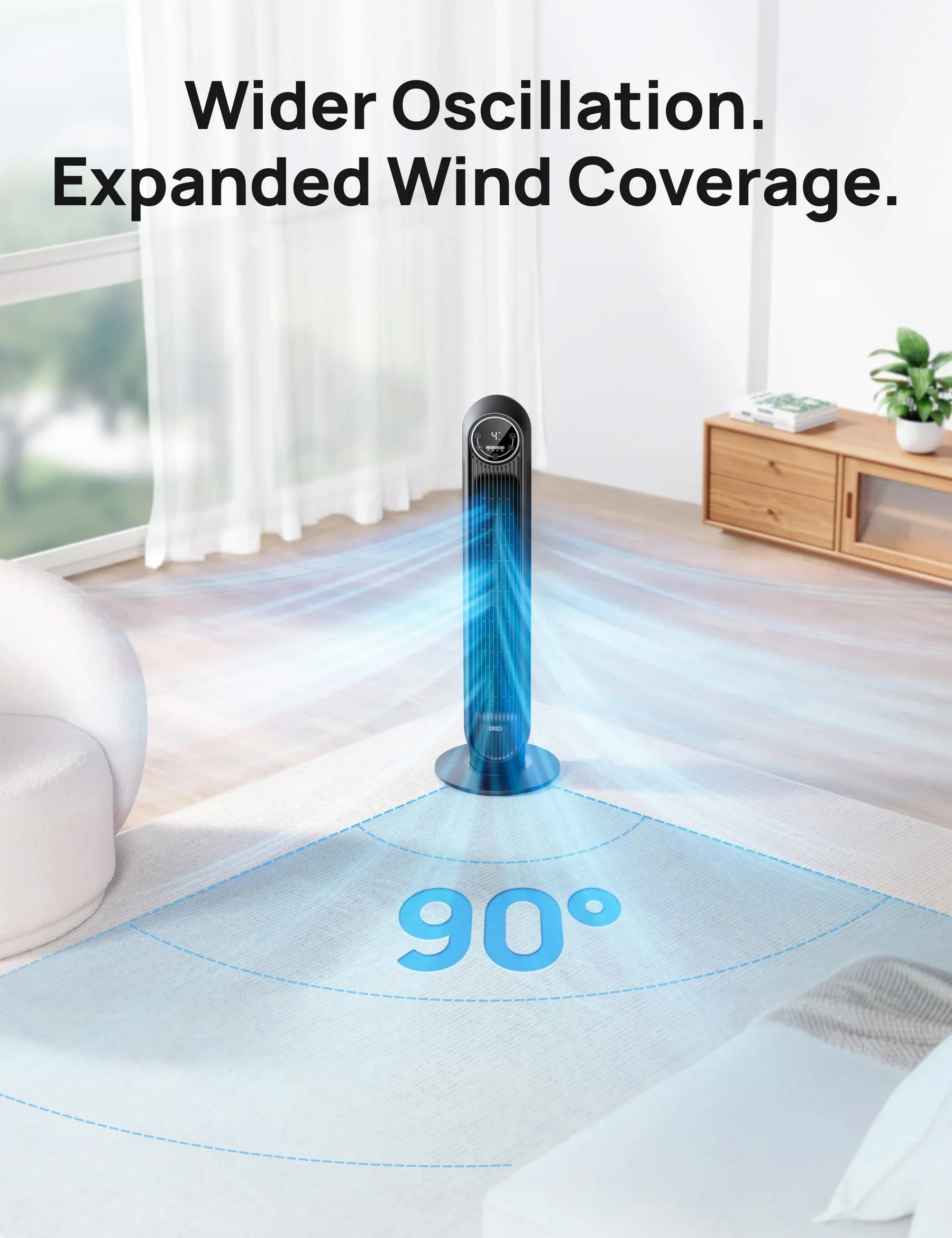 DREO Nomad One Best Smart Standing And Quiet Tower Fan Black — free download