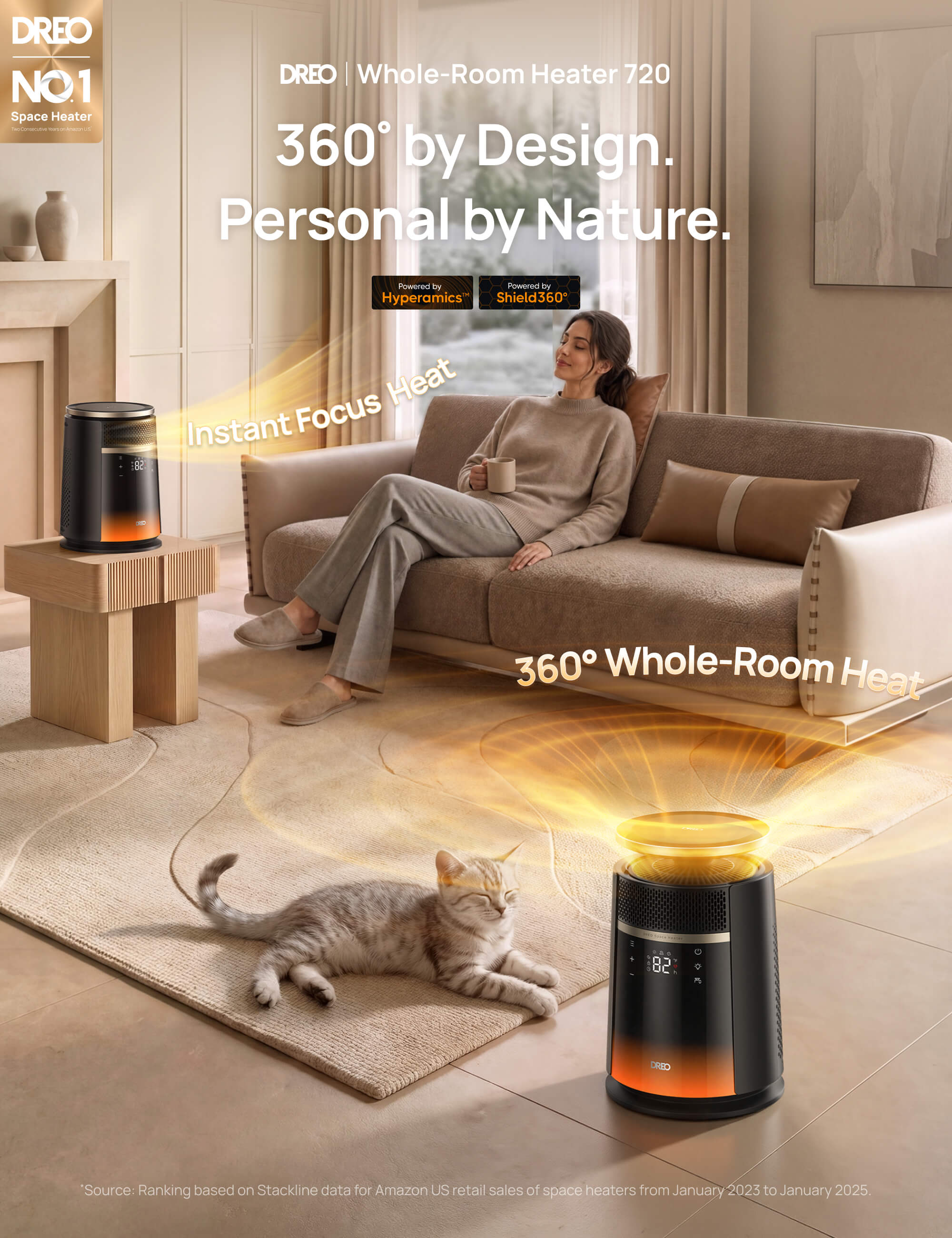 Smart Humidifier 717S 8L+Whole-Room Heater 720