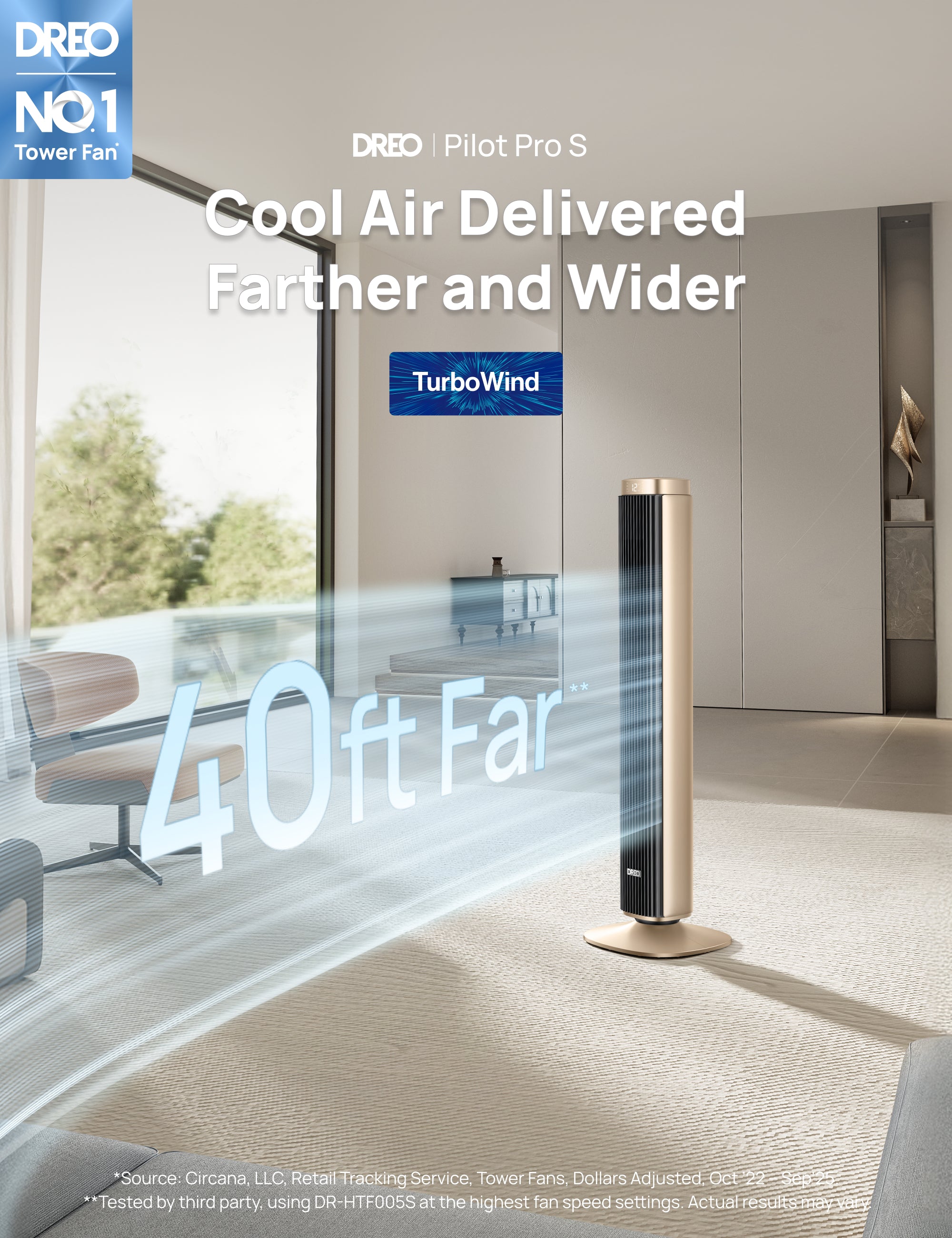 Smart Tower Fan Pilot Pro S