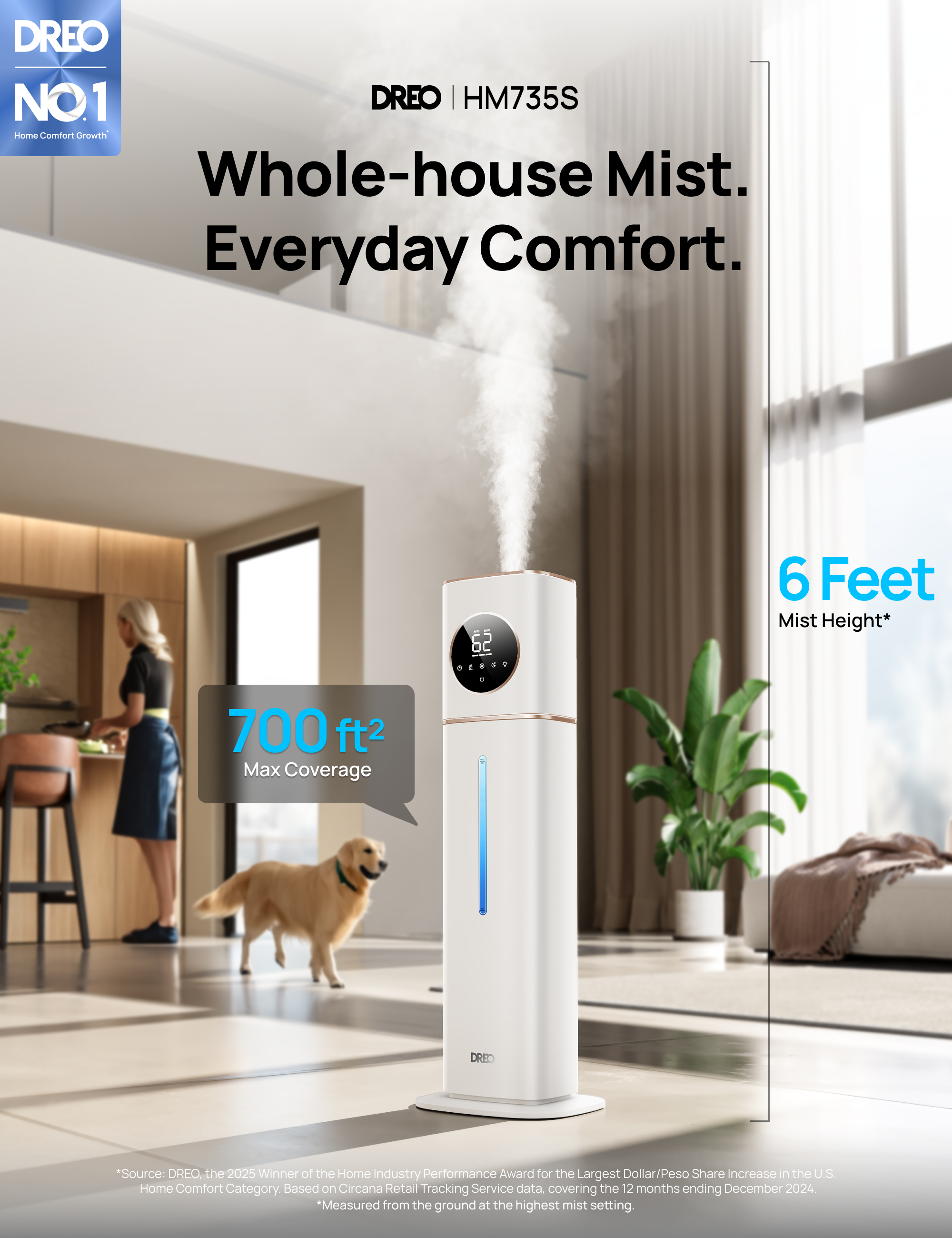 Smart Humidifier 735S with Inhibitor Cartridge