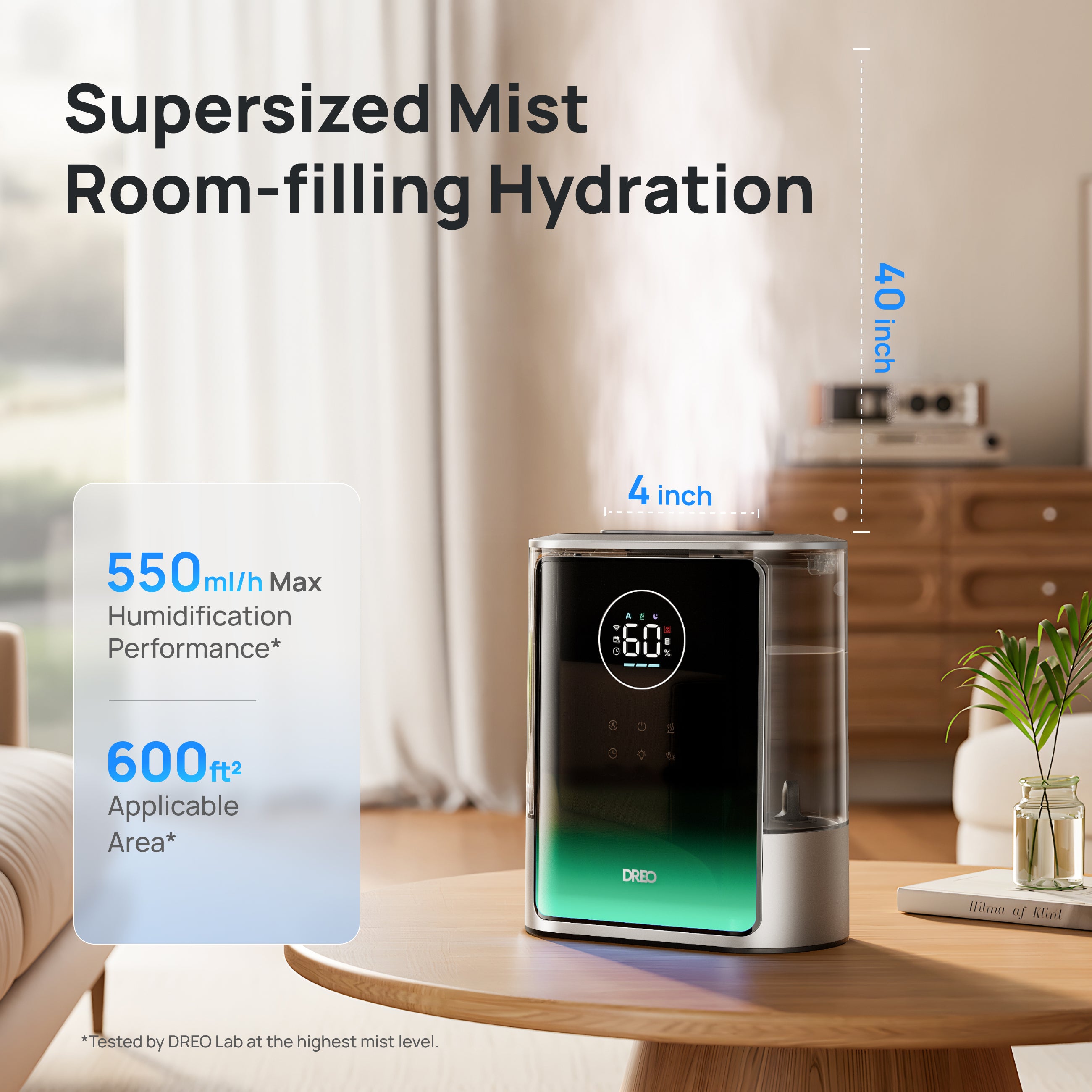 Supersized Mist
Room-filling Hydration