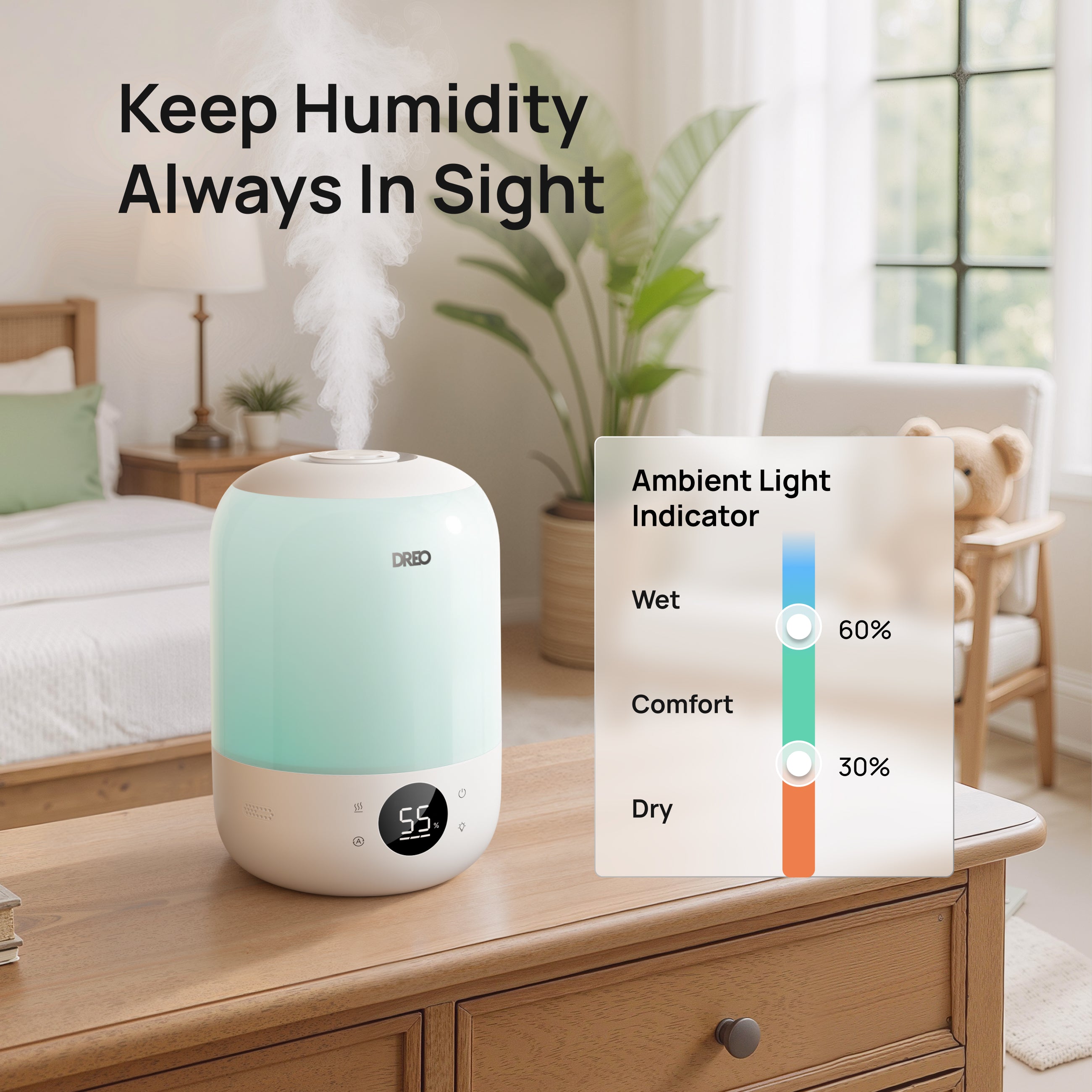 Keep Humidity
Always In Sight