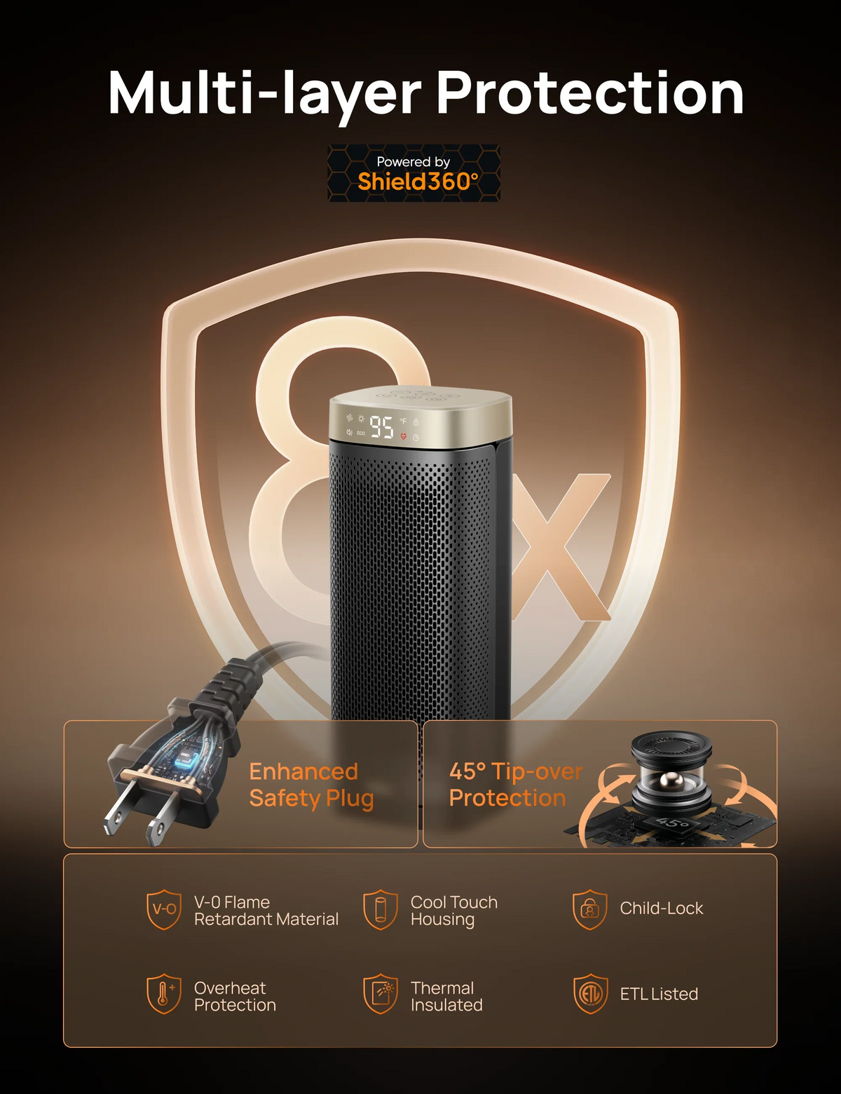 Space Heater Solaris Slim H2 (new) - DREO