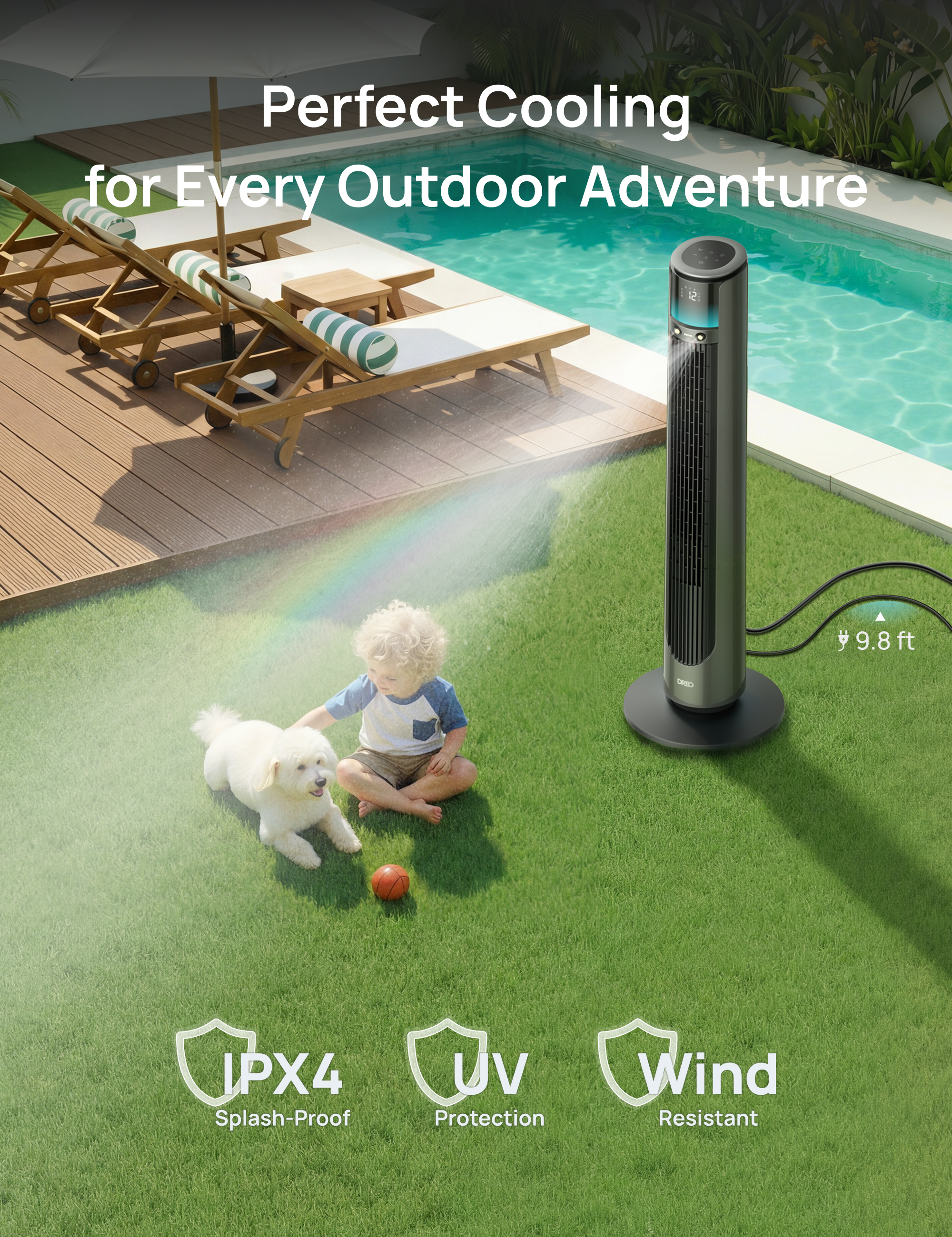 TurboCool™ Outdoor Misting Fan 711AS