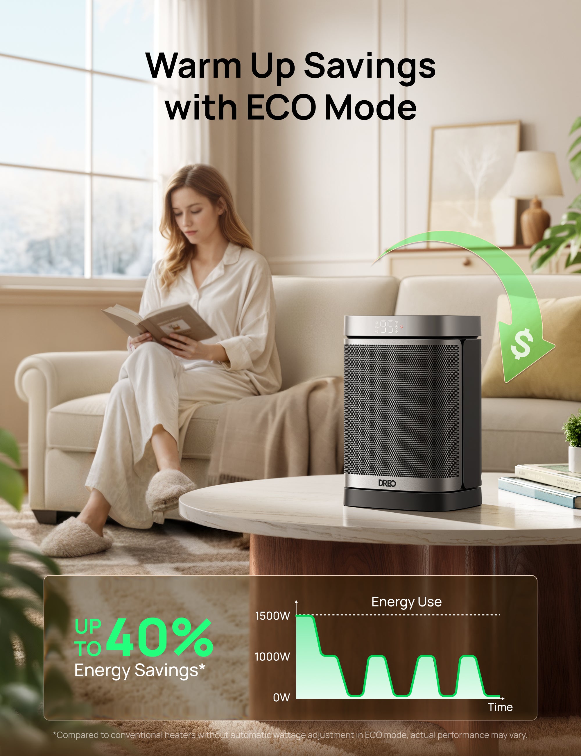DREO Atom One Small Portable Heater with Remote Control