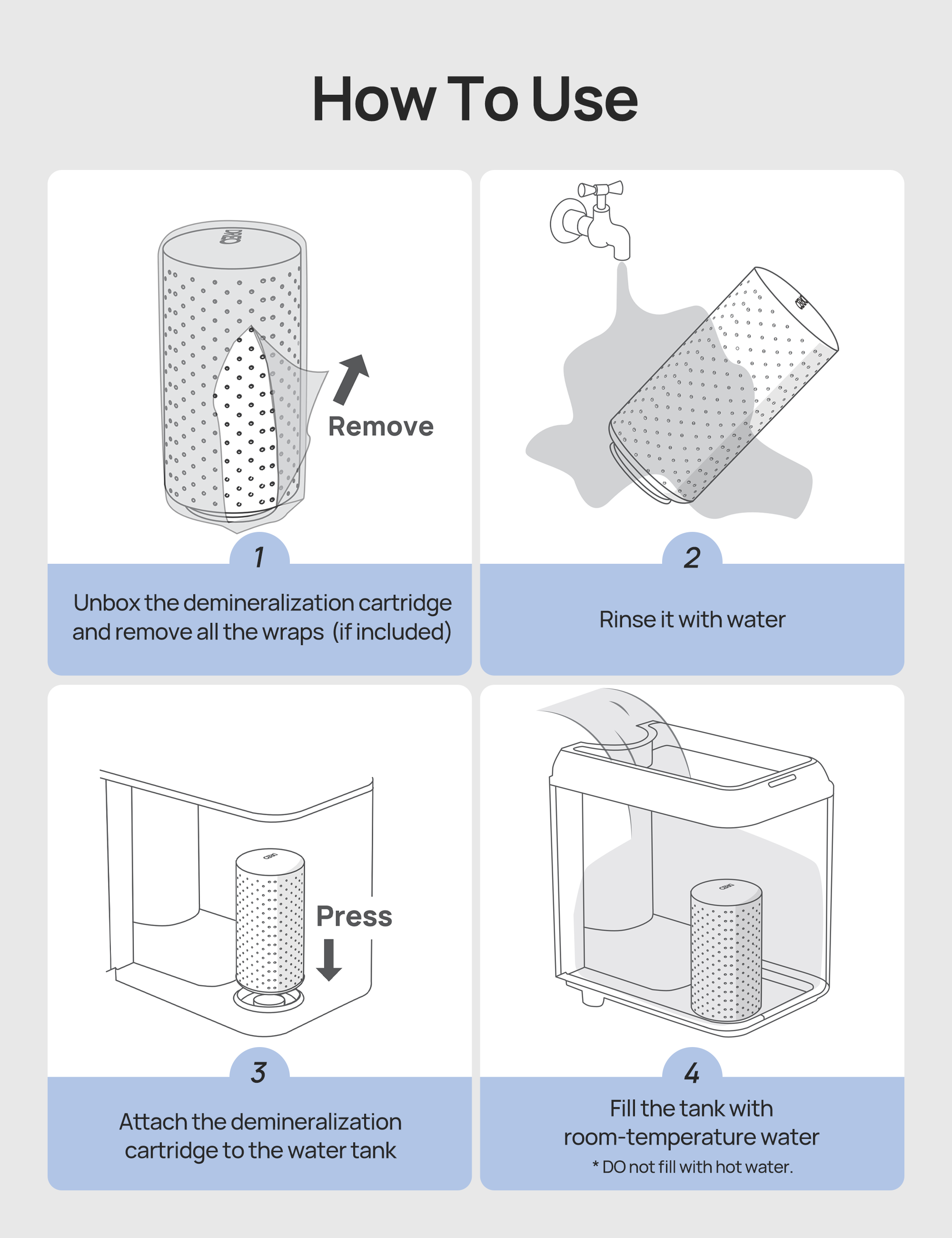 Demineralization Cartridge 3-Pack for Humidifiers