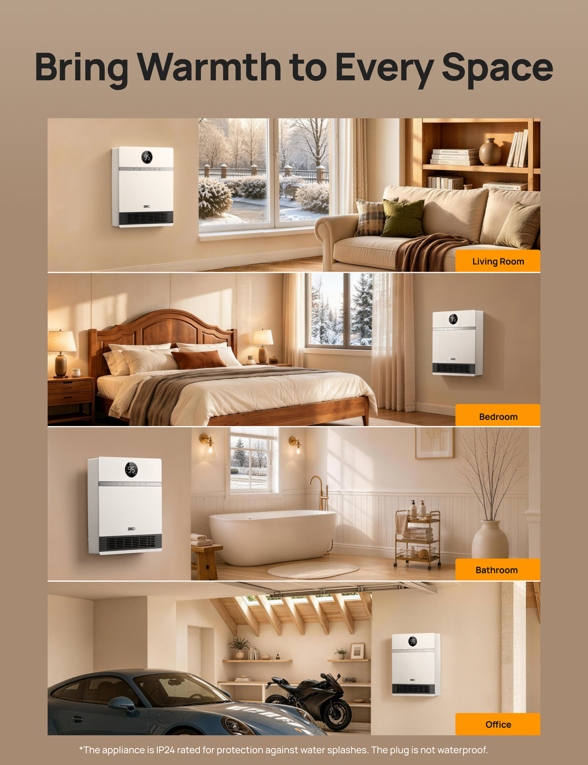 Smart Wall-mounted Heater 517S & TurboPoly™ Fan 517S