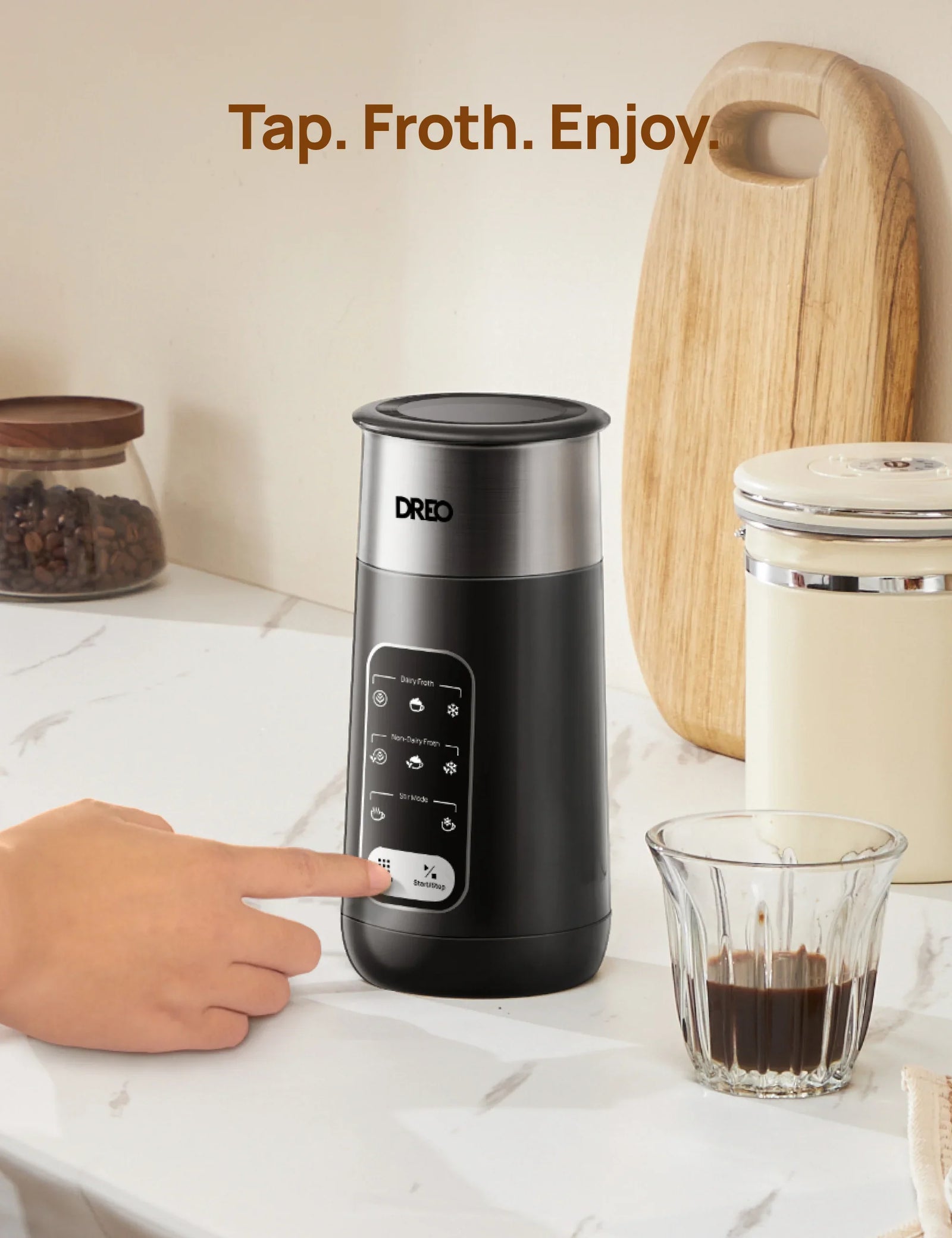 Dreo Microfoam Frother Dreo Baristamaker Milk Frother Stainless - Main Image