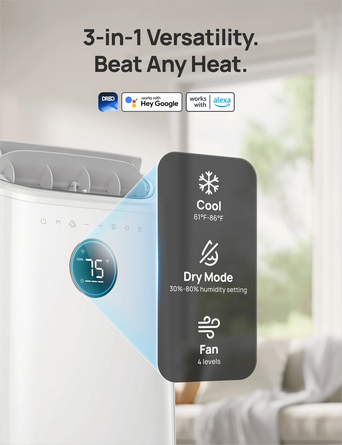Smart Air Conditioner & Portable AC Units by Dreo: Cooler Air Solutions
