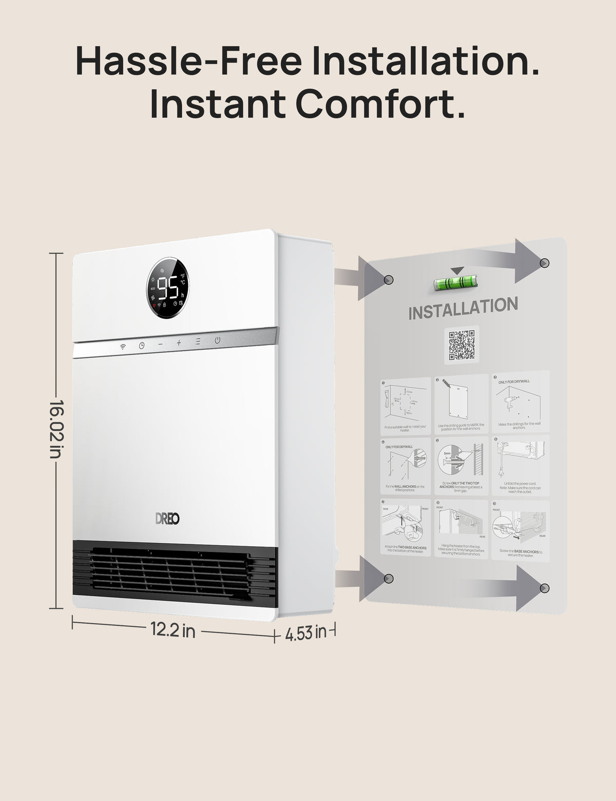 Smart Wall-mounted Heater 517S & TurboPoly™ Fan 517S