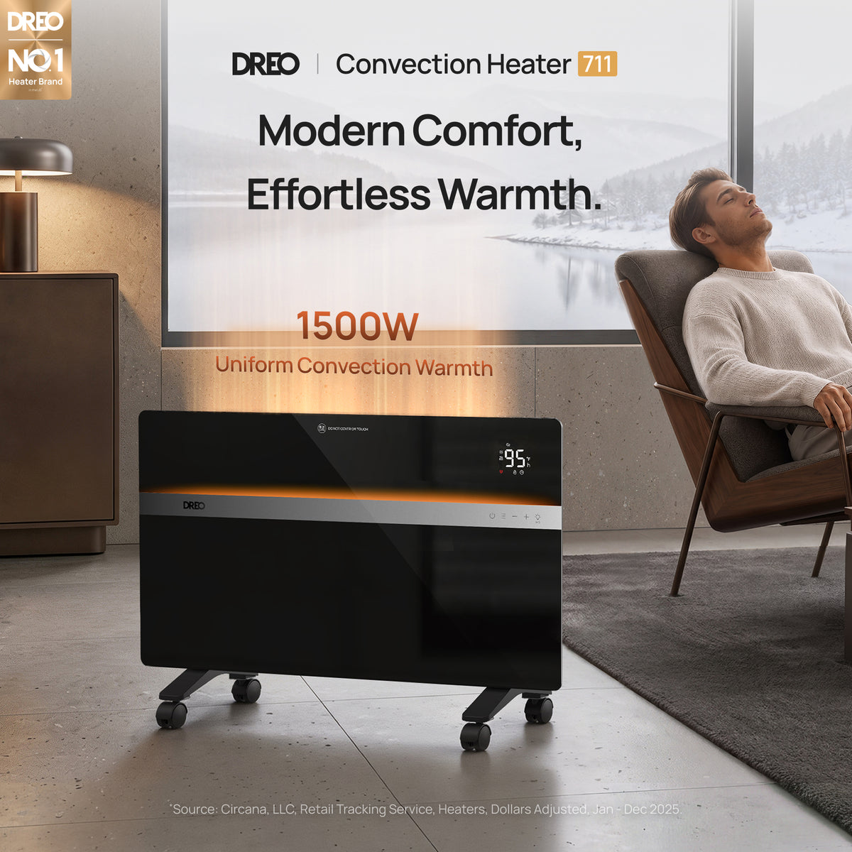 Cozy Comfort Set Convection Heater 711S+Smart Humidifier 717S 8L