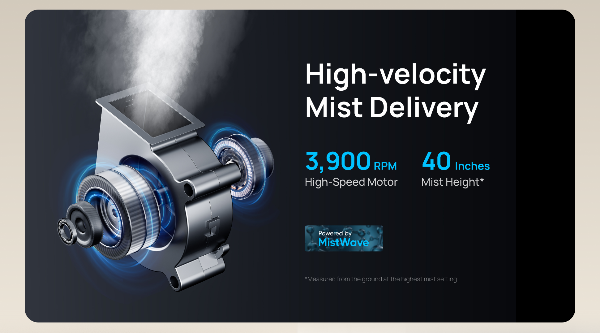 High-velocity
Mist Delivery
